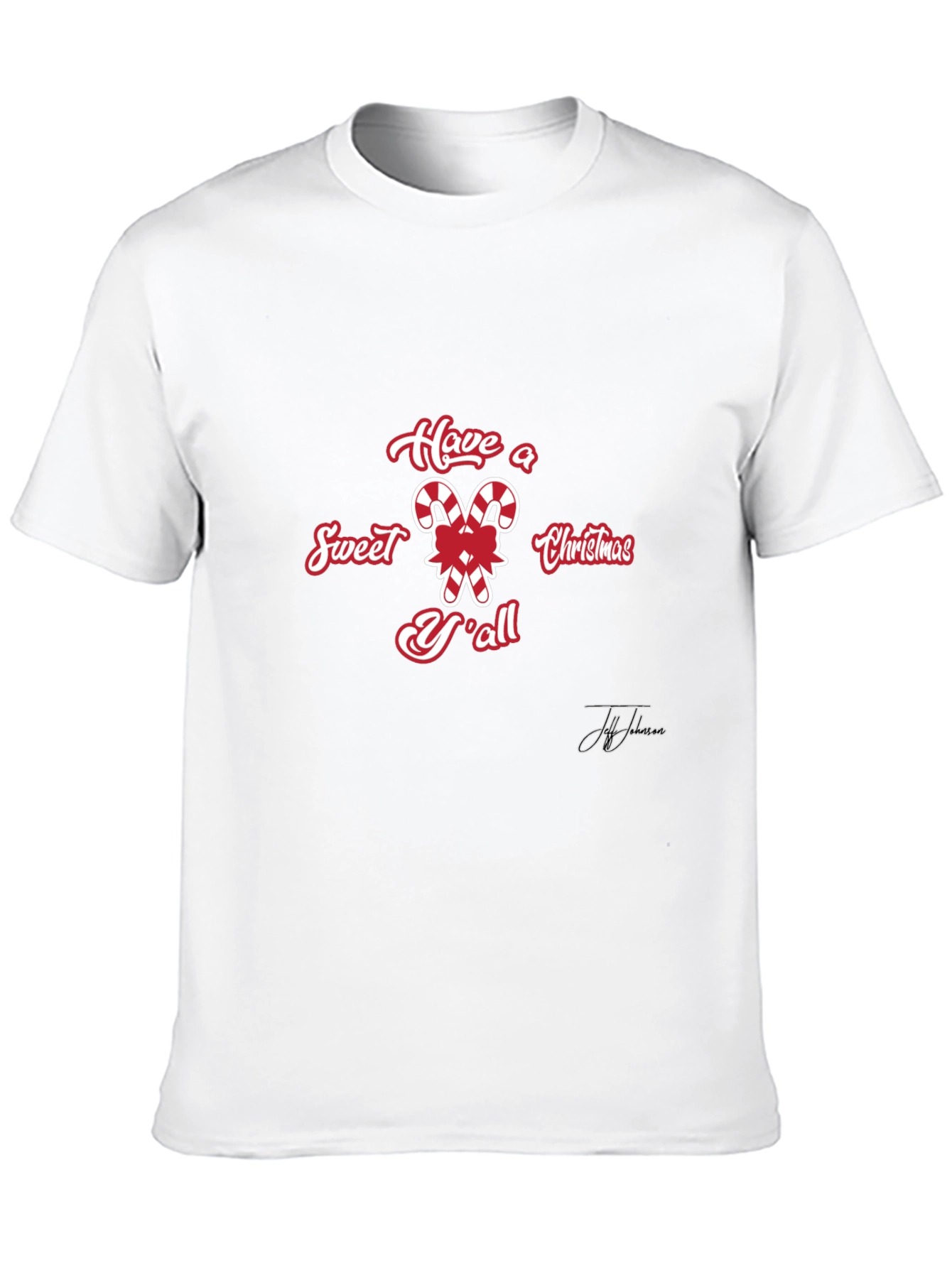 Sweet Christmas Yall Candy Cane T-Shirt