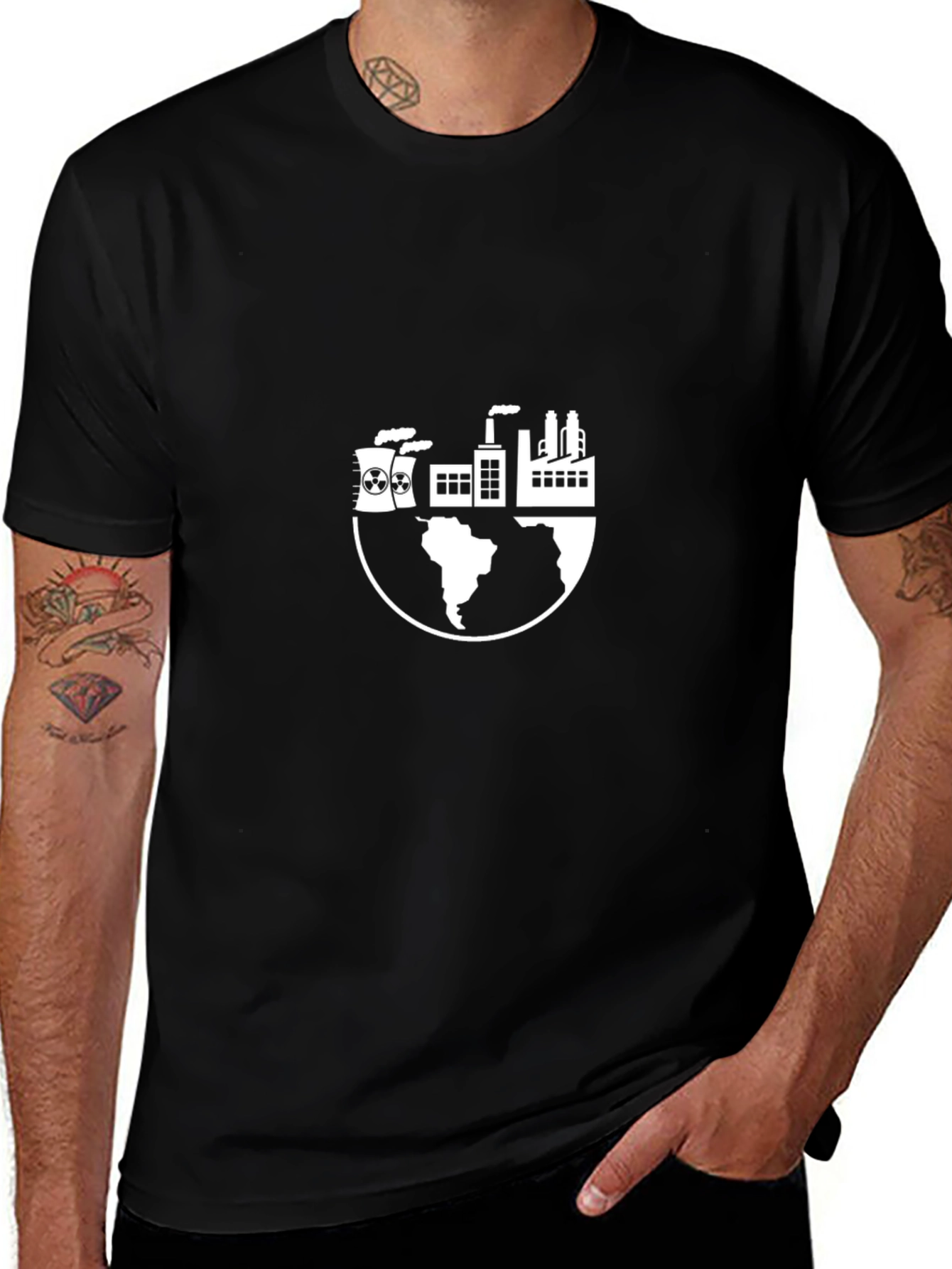 Eco-Conscious Factory Graphic Tee
