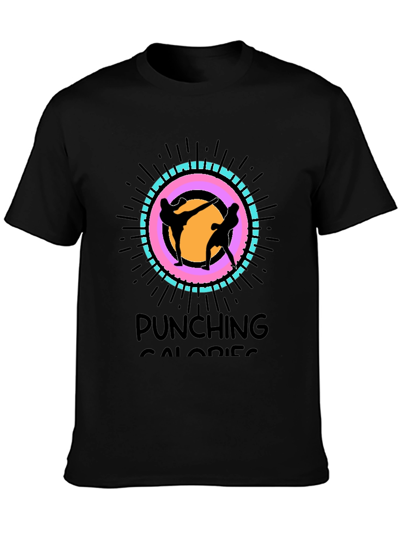 Punching Calories Black T-Shirt