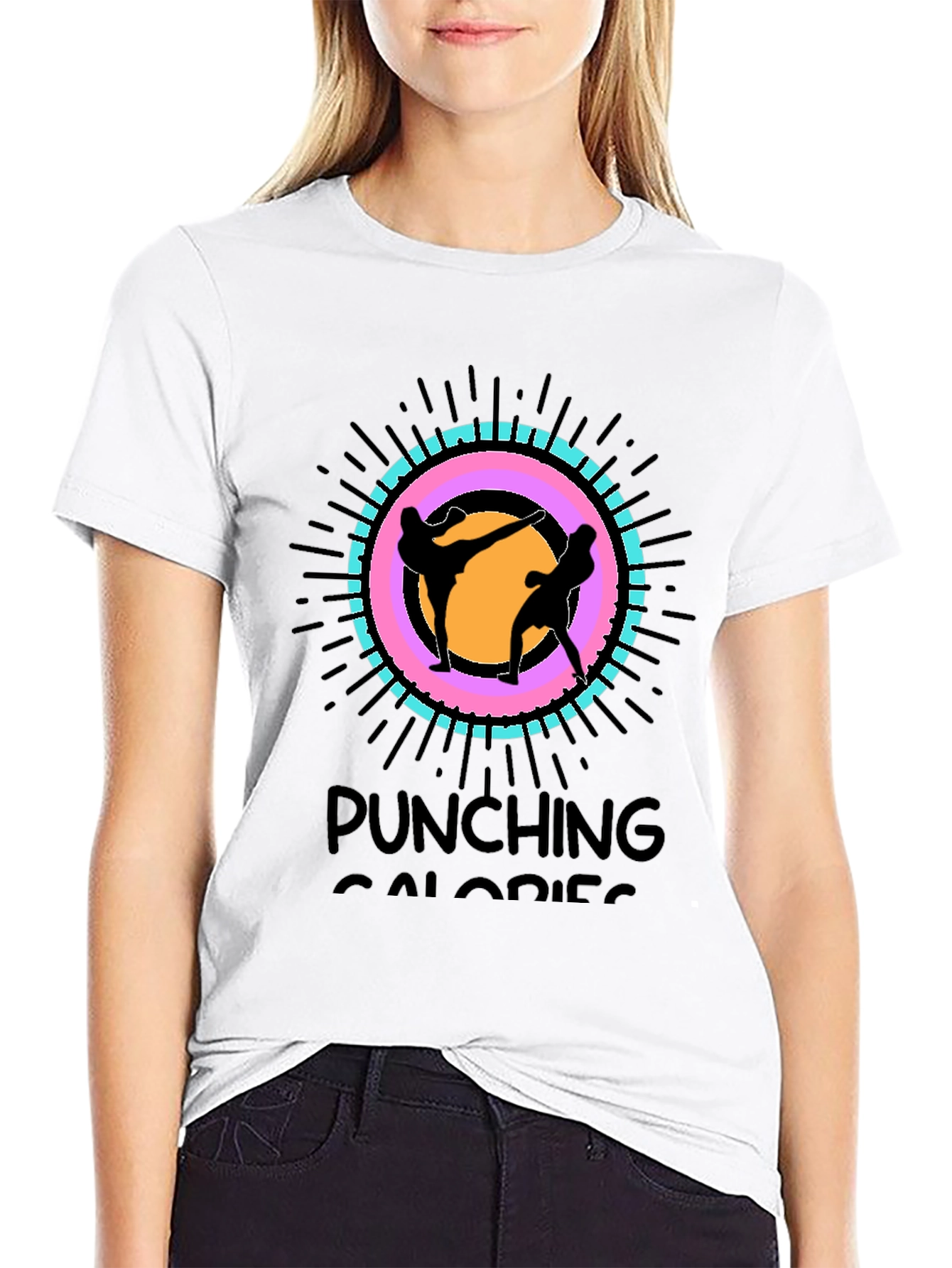 Punching Calories Black T-Shirt