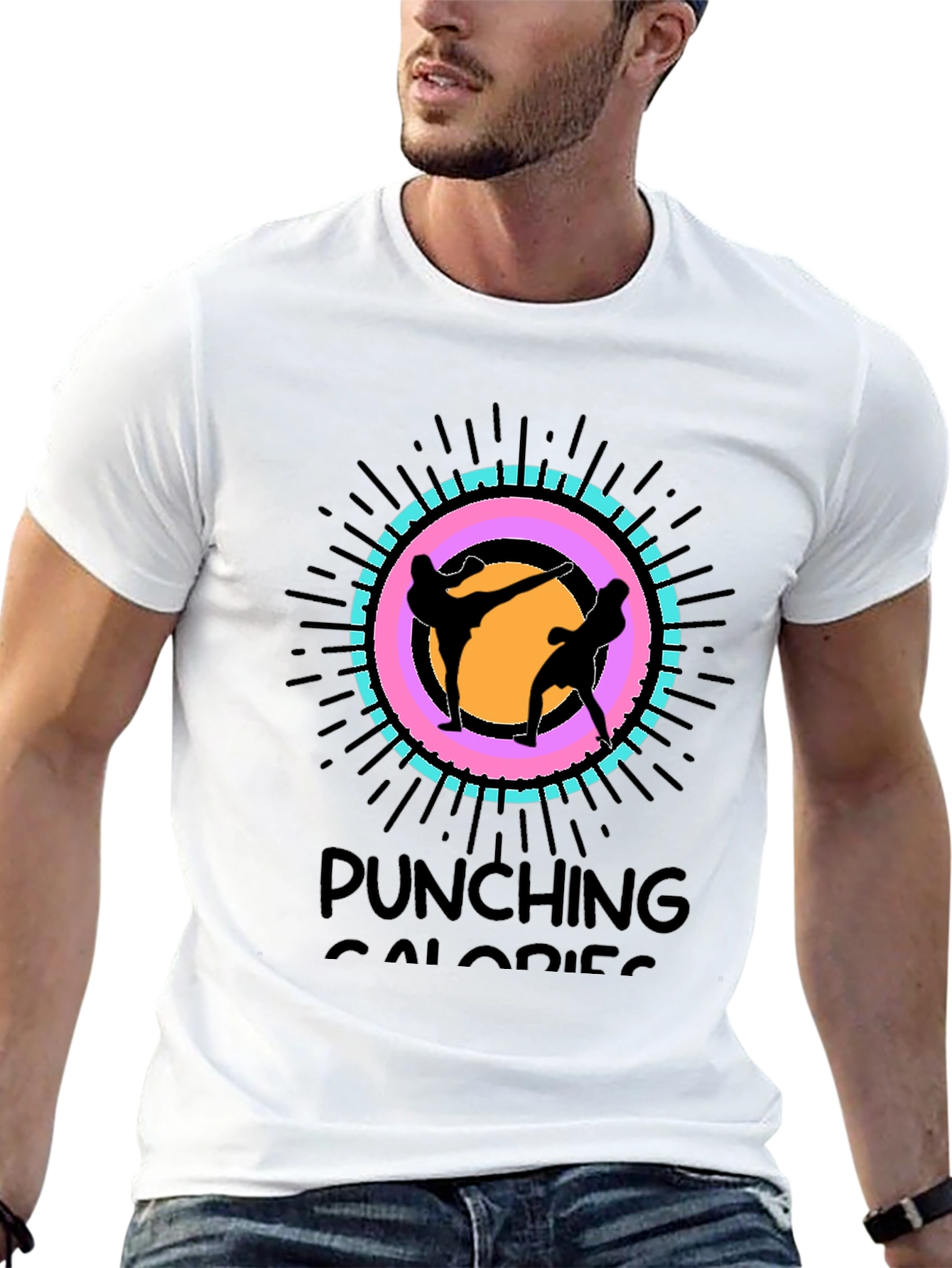 Punching Calories Black T-Shirt