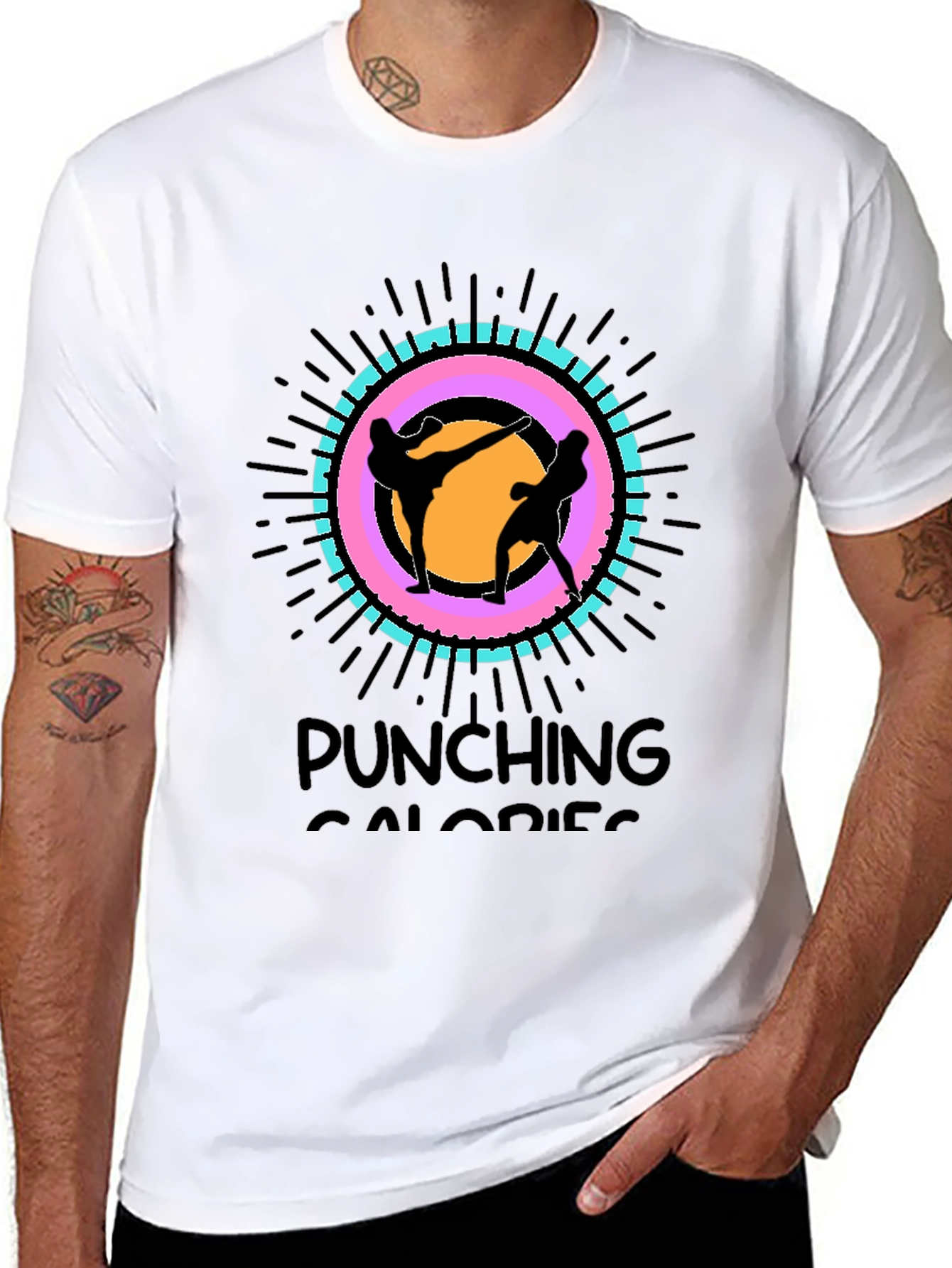 Punching Calories Black T-Shirt