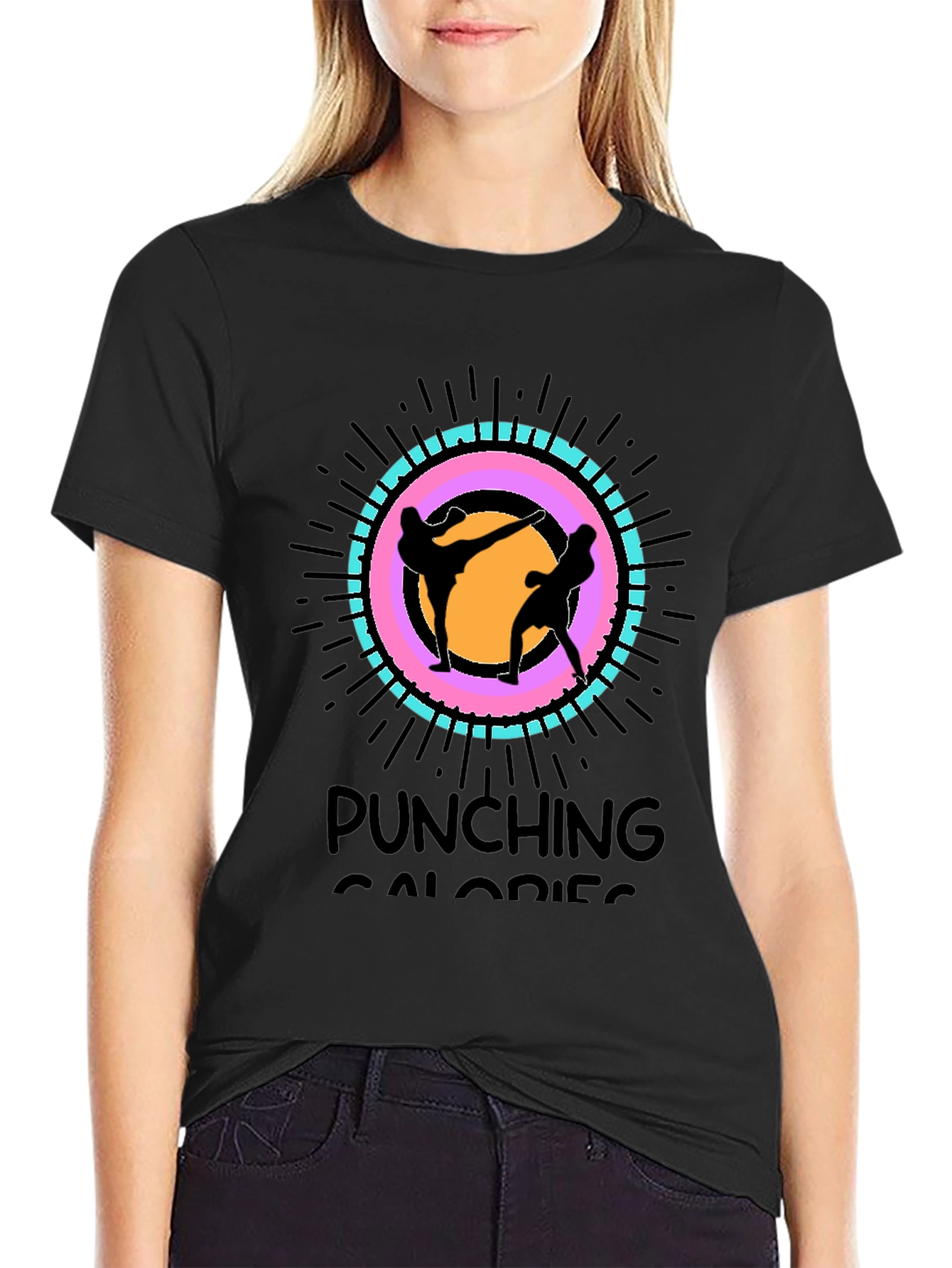 Punching Calories Black T-Shirt