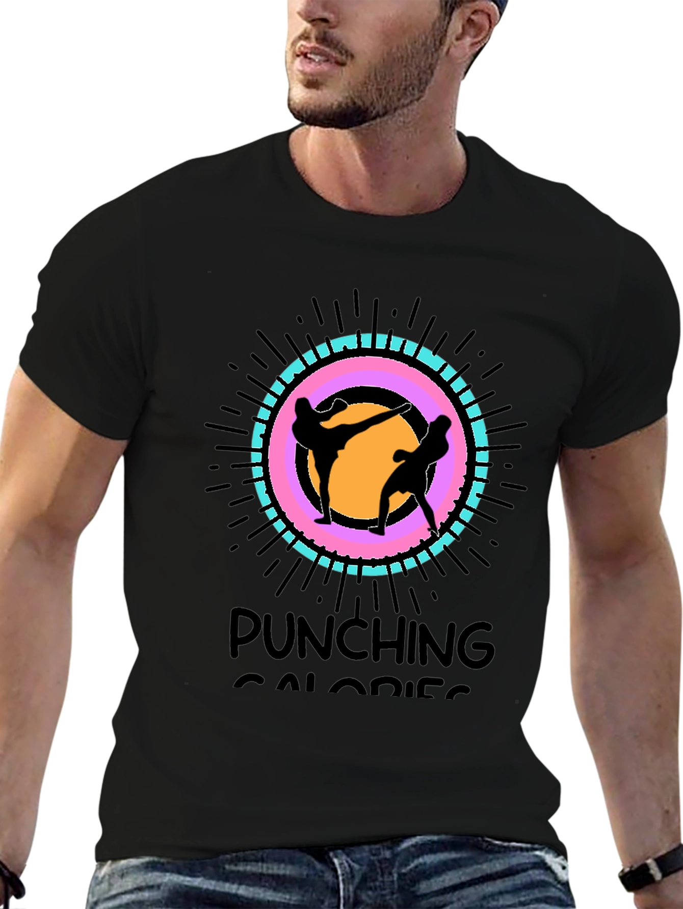 Punching Calories Black T-Shirt