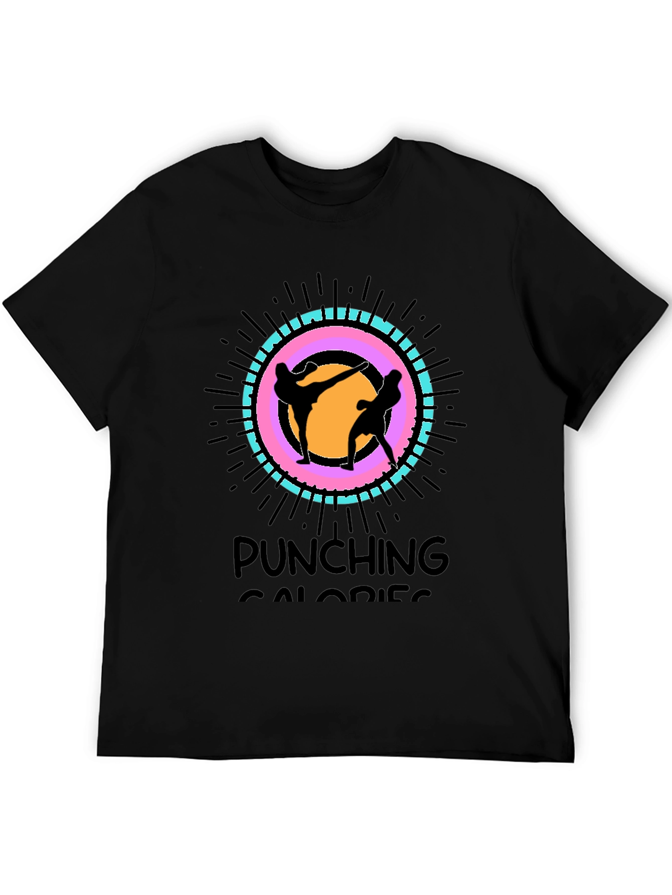 Punching Calories Black T-Shirt