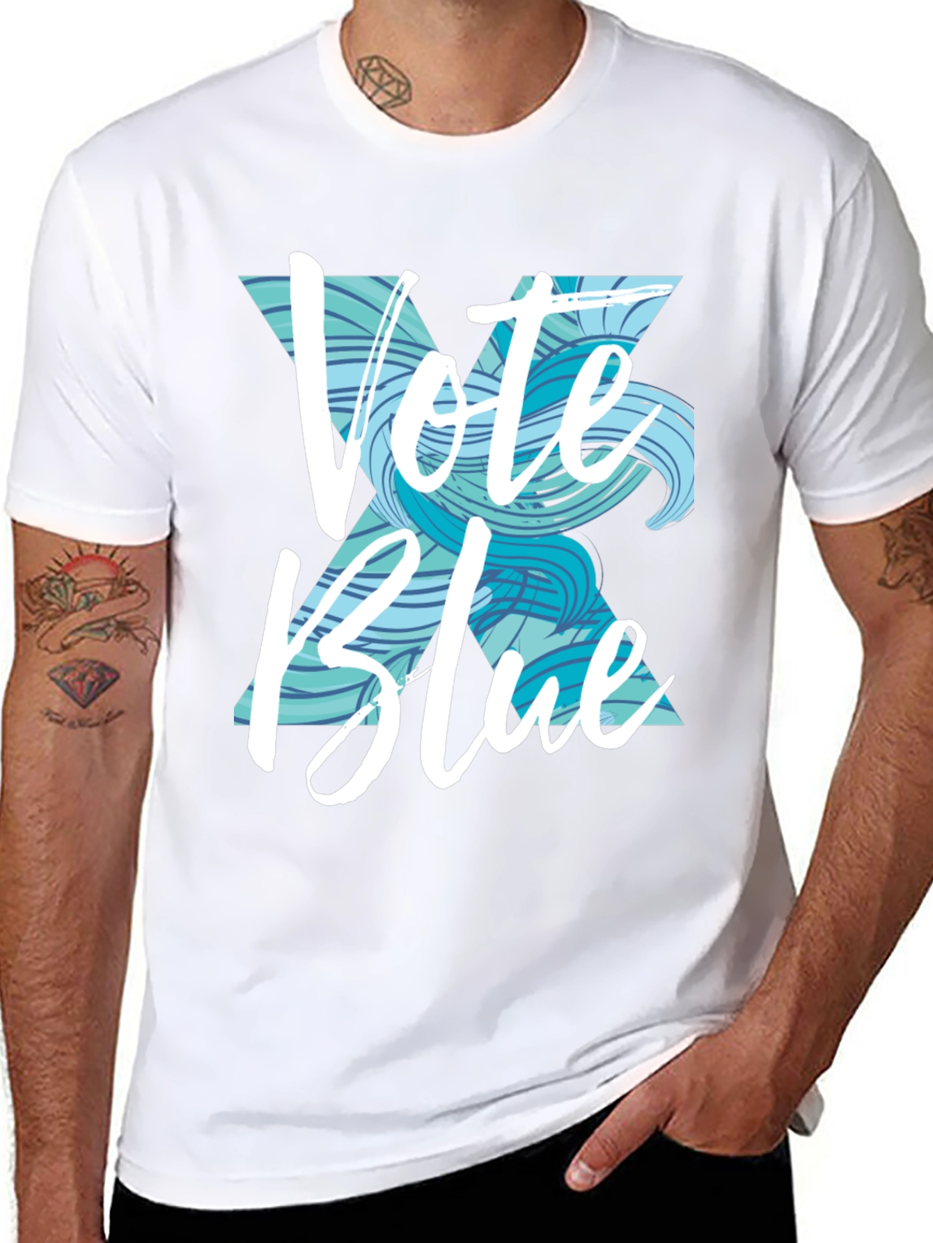 Vote Blue Graphic Tee - Support Democracy