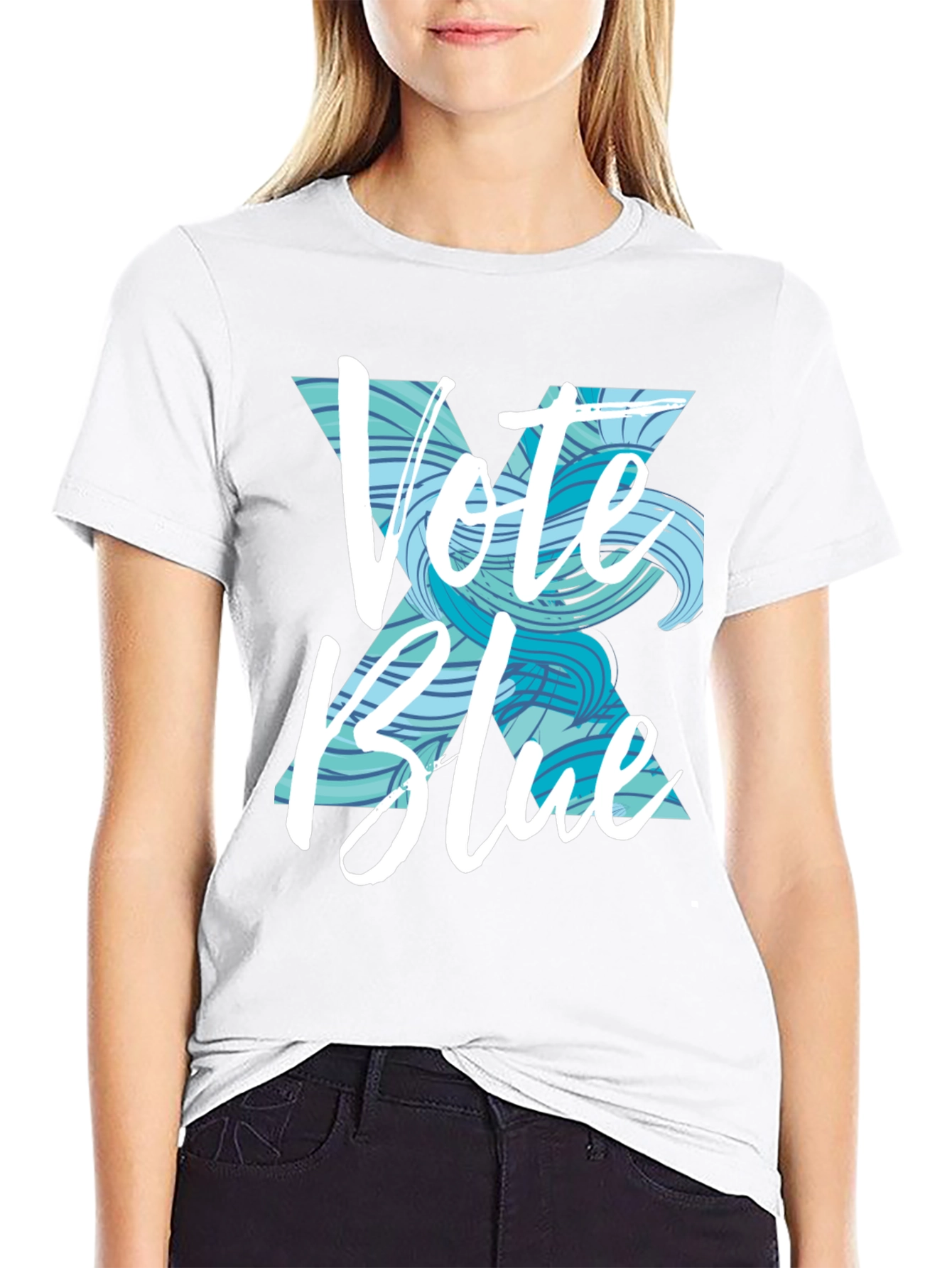 Vote Blue Graphic Tee - Support Democracy