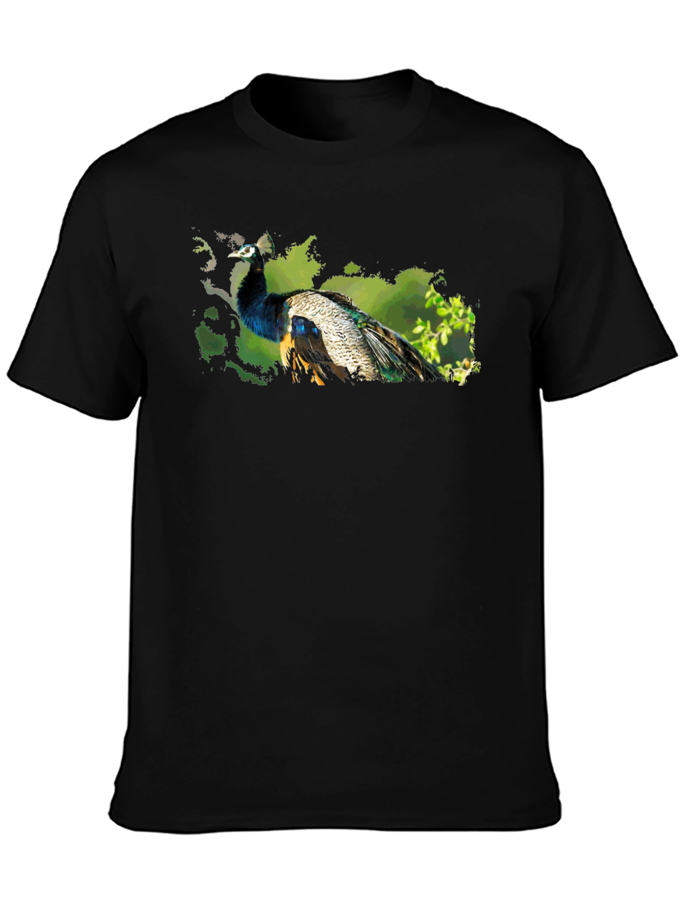Peacock Graphic Tee - Nature Inspired Design