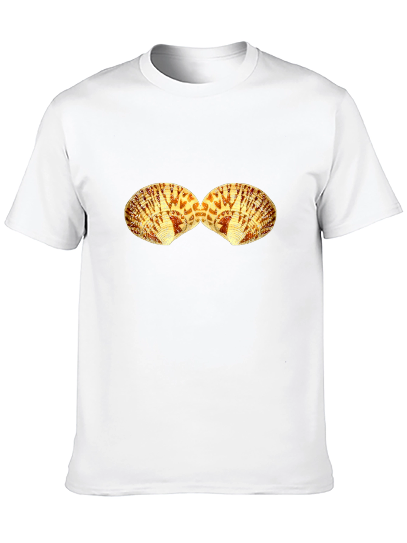 Seashell Graphic Tee - Black Cotton T-Shirt