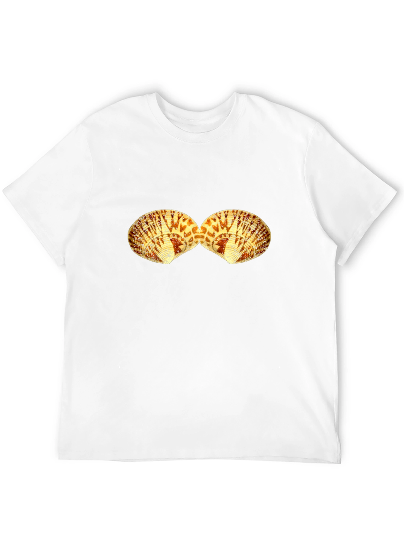 Seashell Graphic Tee - Black Cotton T-Shirt