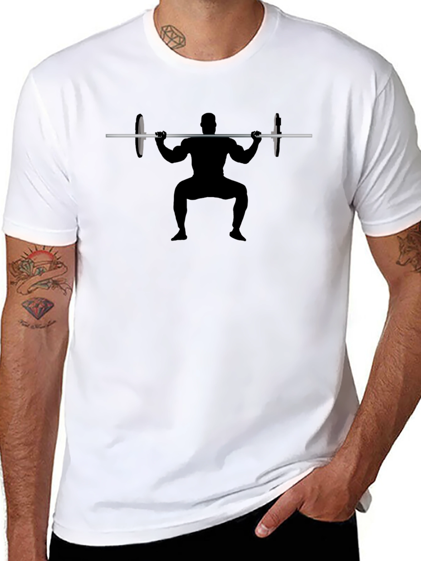 Weightlifting Squat Black T-Shirt