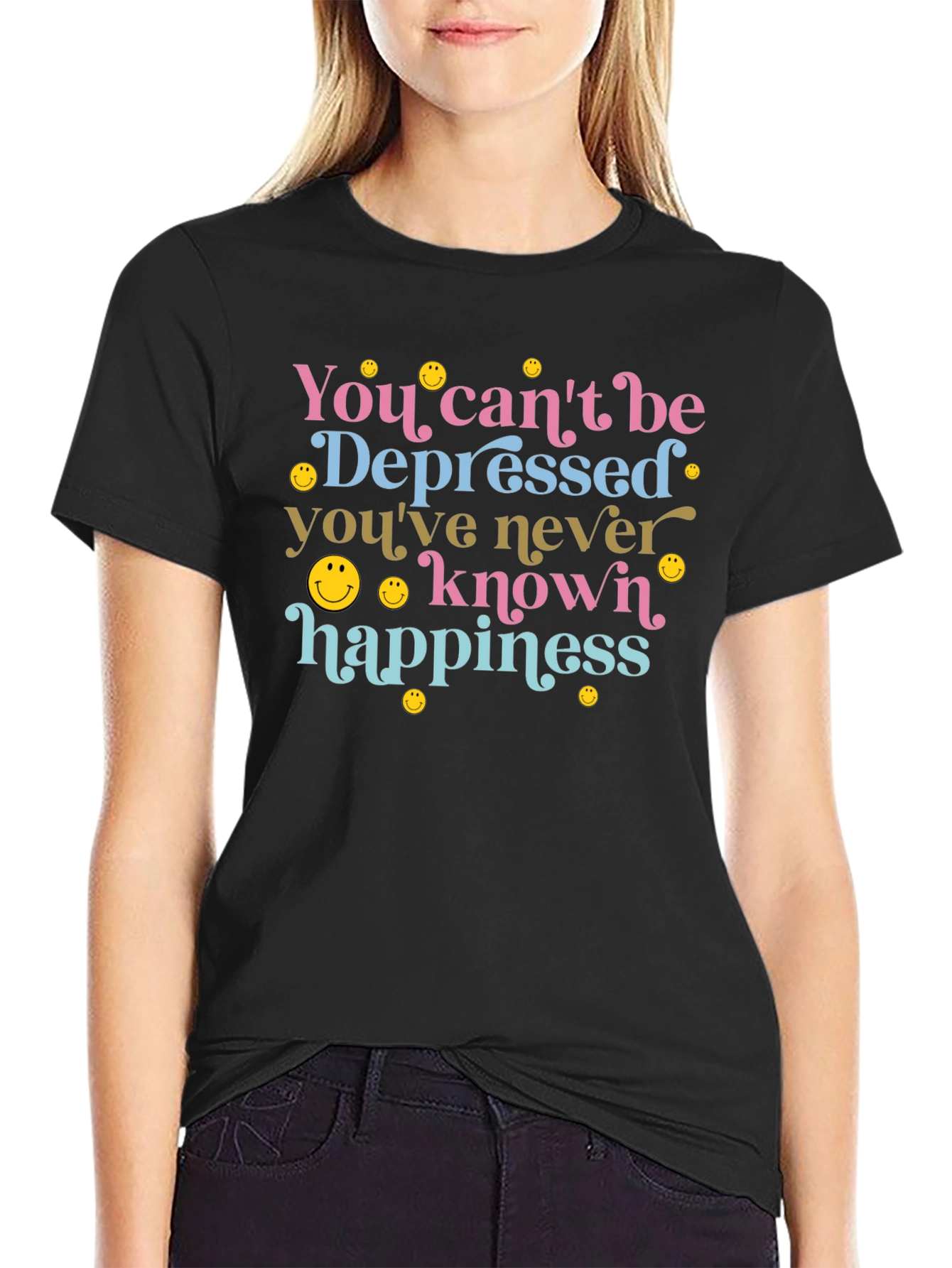 You Cant Be Depressed Graphic Tee