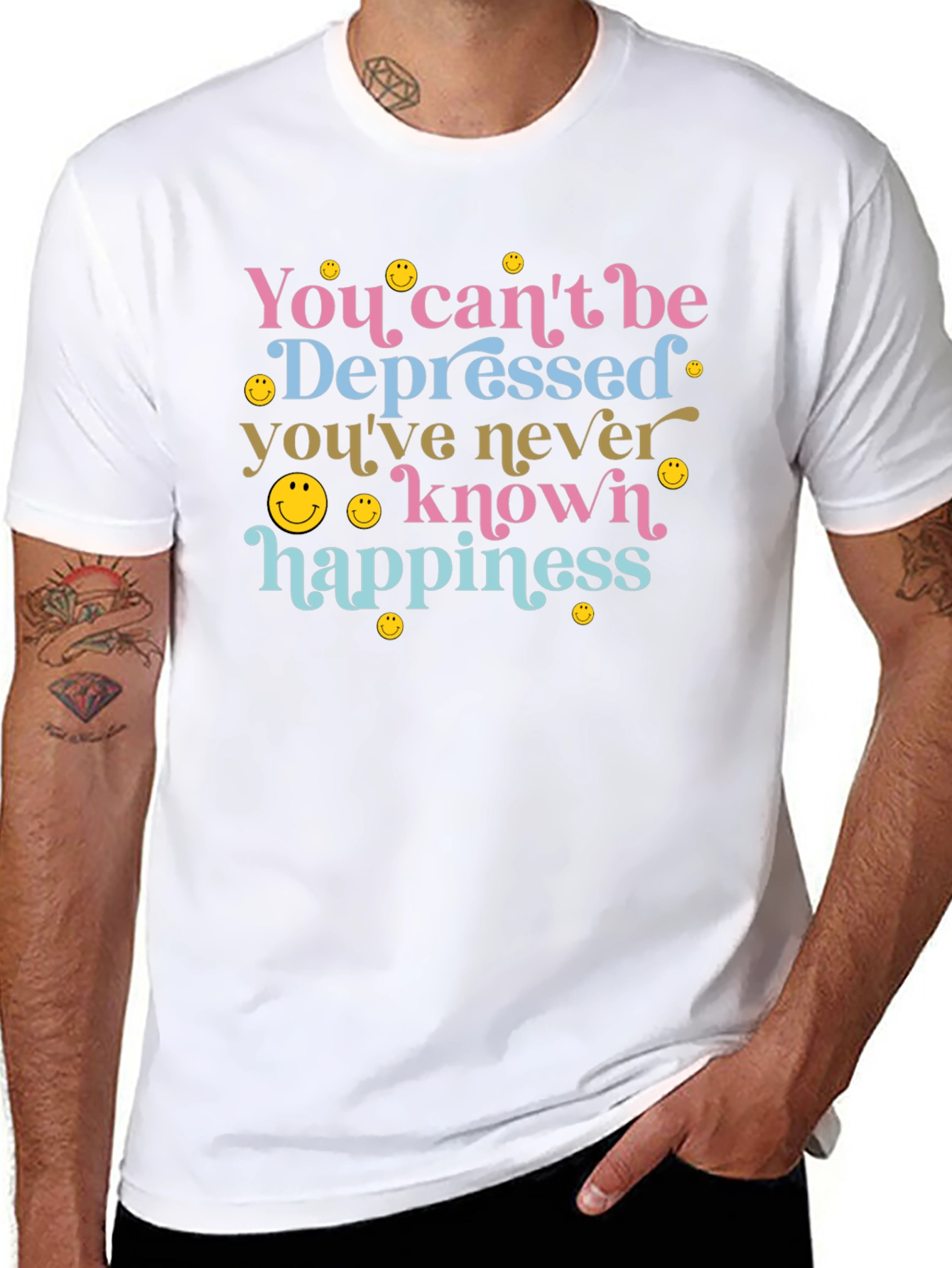 You Cant Be Depressed Graphic Tee
