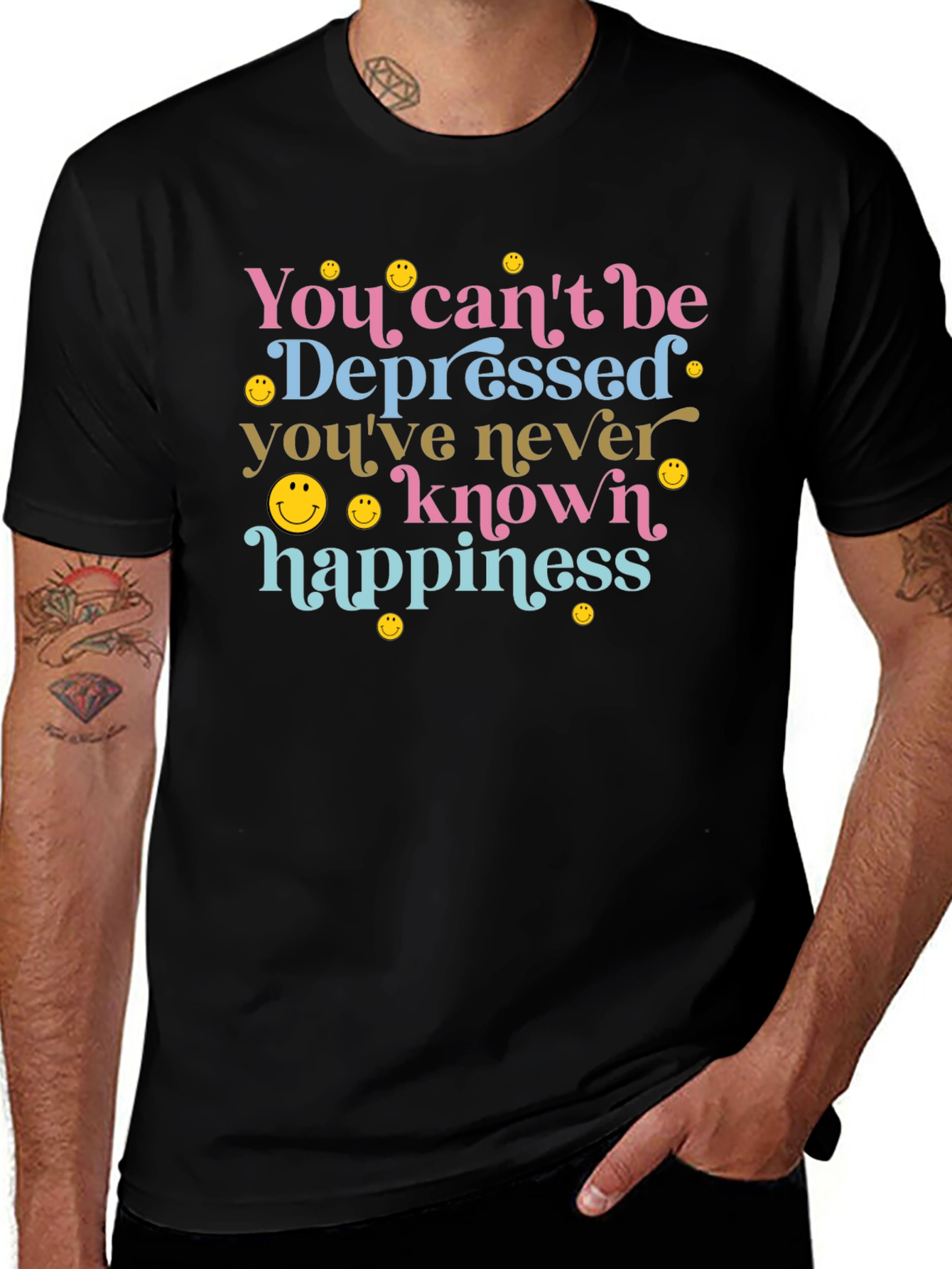 You Cant Be Depressed Graphic Tee