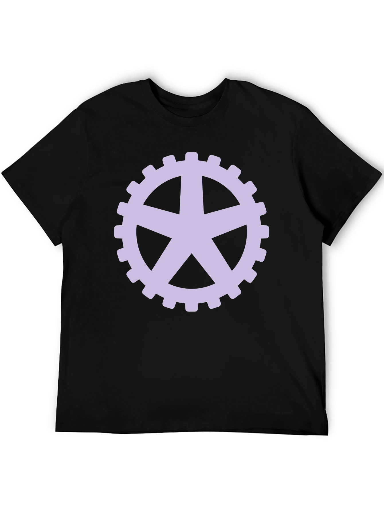 Gear Star Graphic Tee - Black Crew Neck T-Shirt