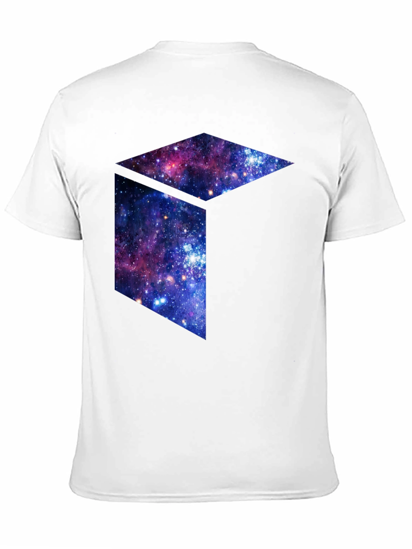 Galaxy Cube Graphic Tee - Black Cotton Blend