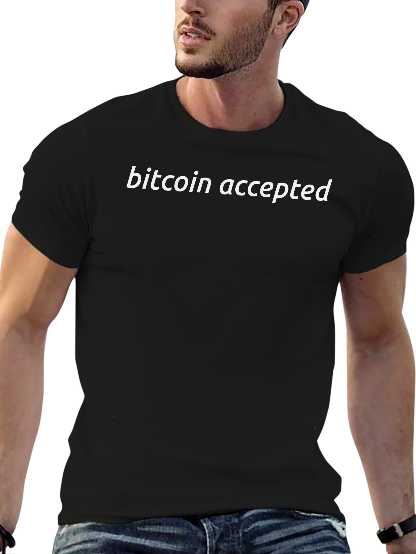 Bitcoin Accepted Graphic Tee - Crypto Fan T-Shirt