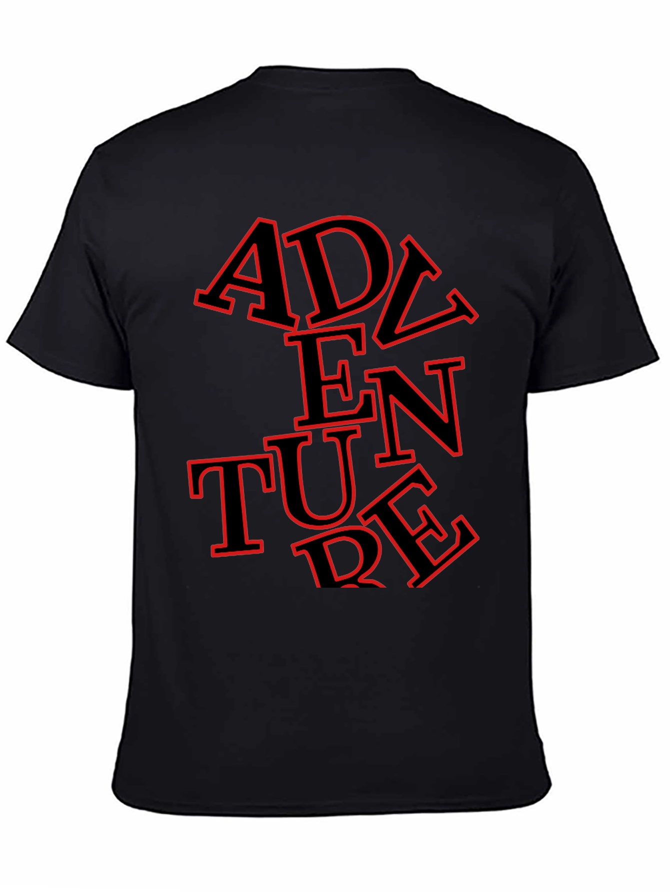 Adventure Graphic Tee - Stylish Mens Black T-Shirt