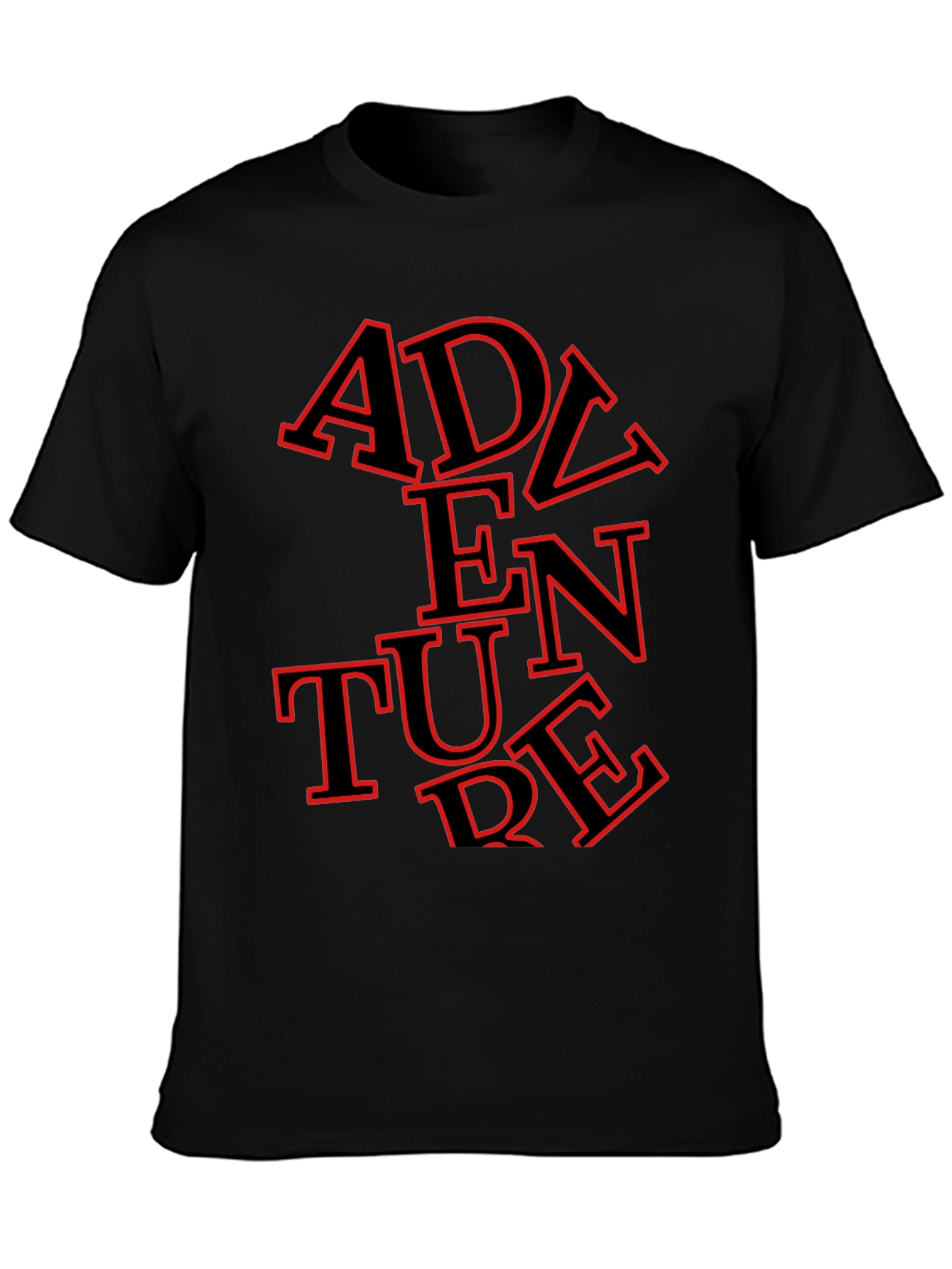 Adventure Graphic Tee - Stylish Mens Black T-Shirt