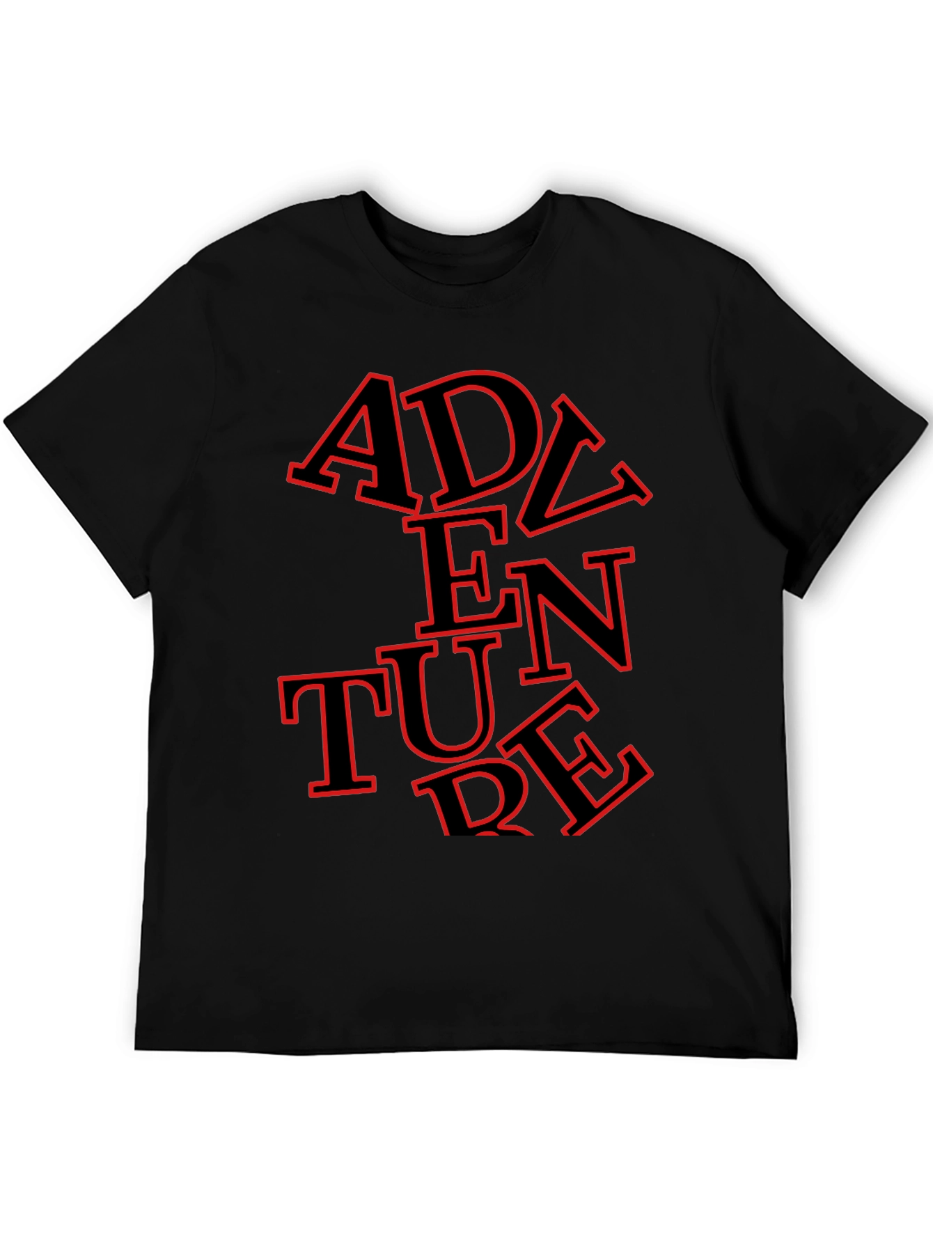 Adventure Graphic Tee - Stylish Mens Black T-Shirt