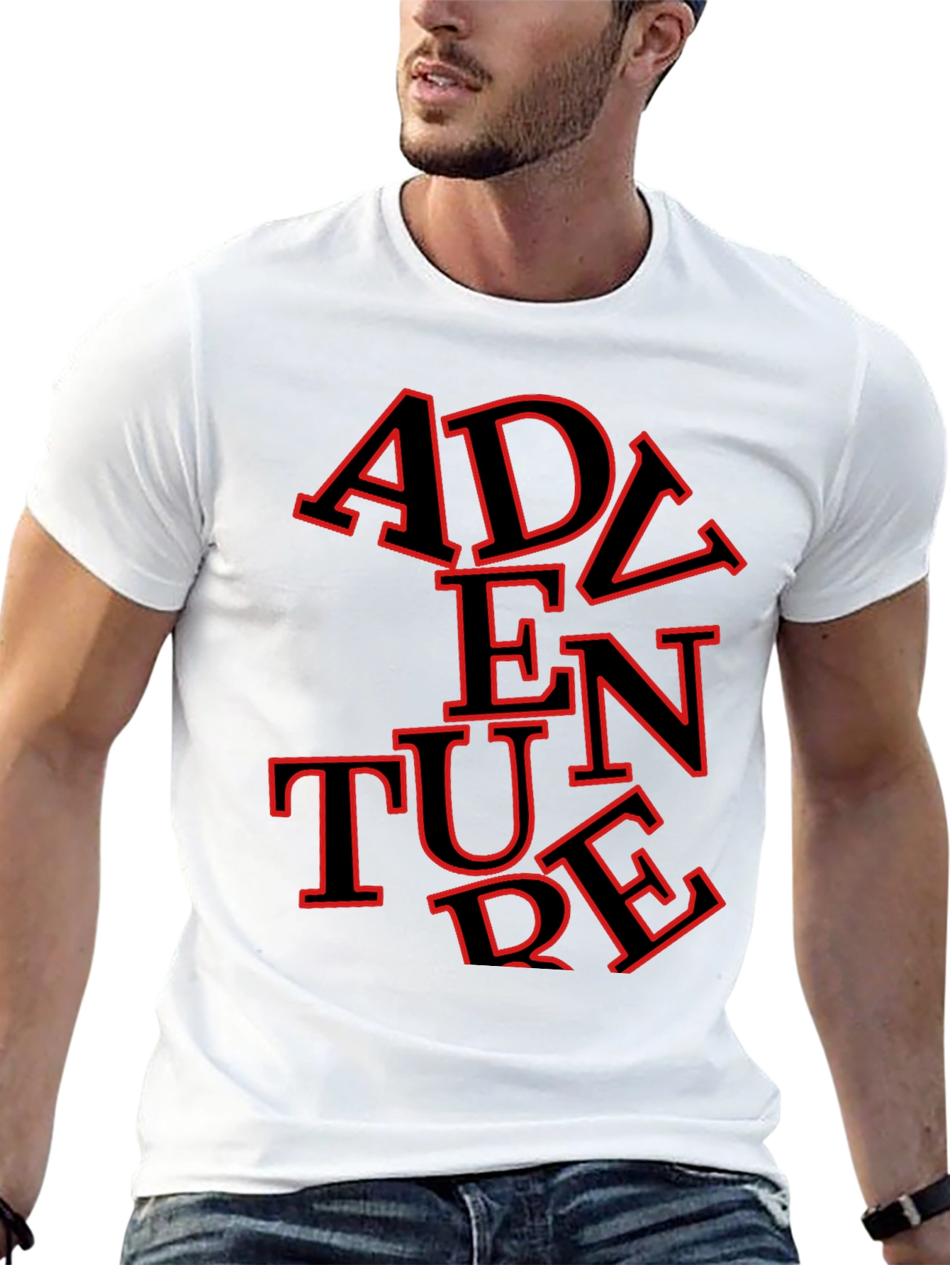 Adventure Graphic Tee - Stylish Mens Black T-Shirt