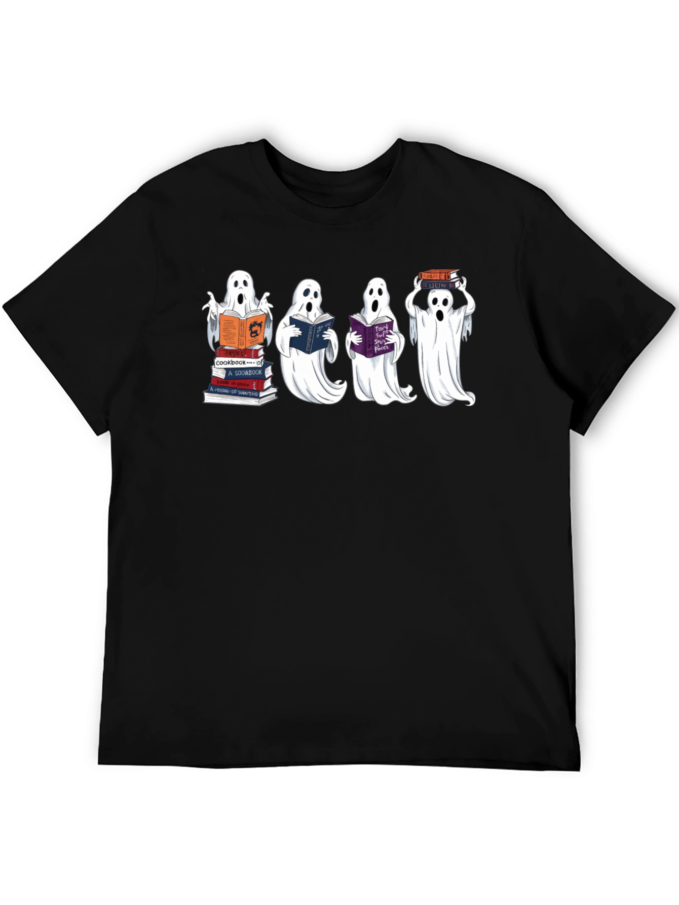 Bookish Ghosts Black T-Shirt