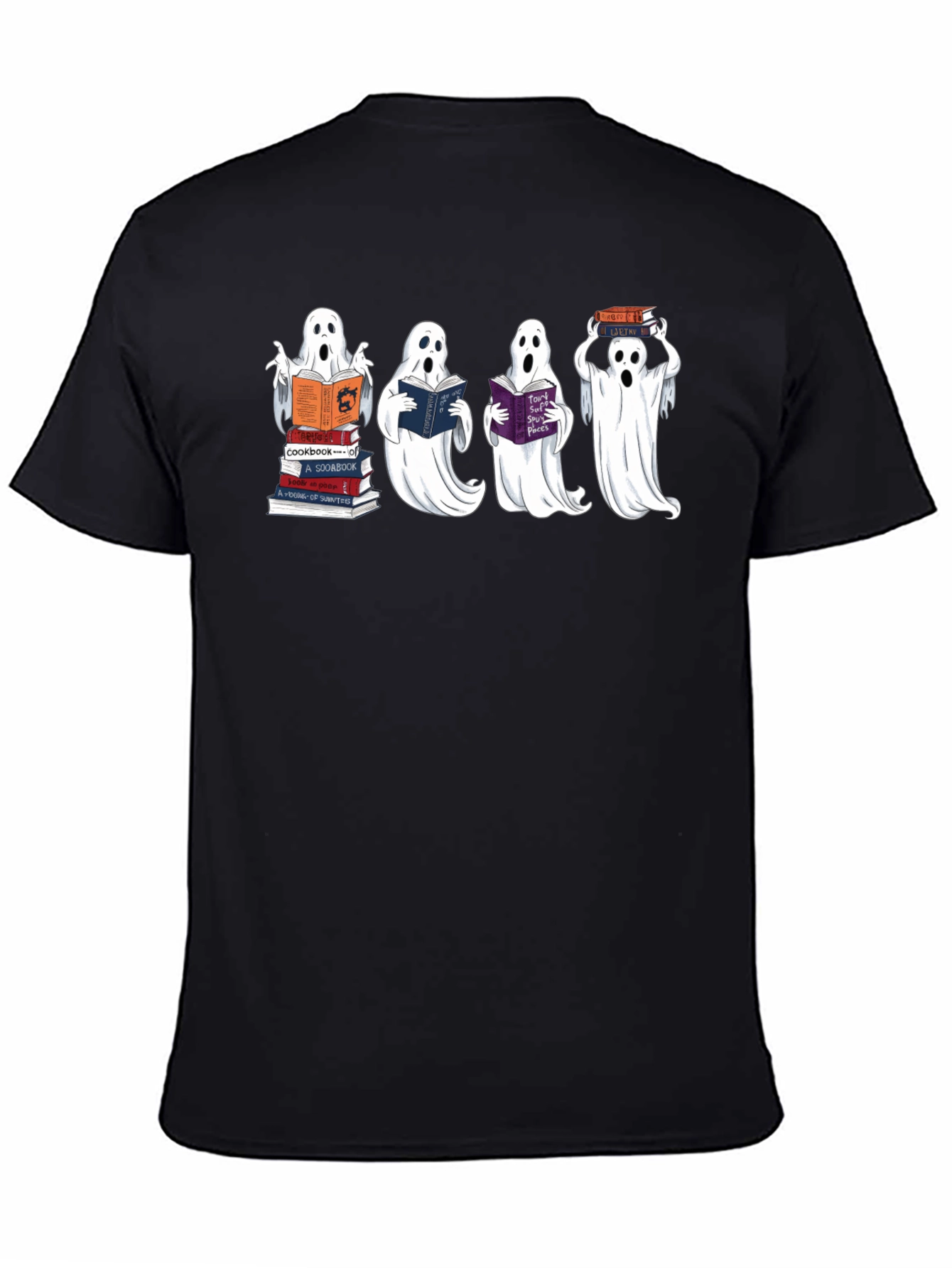 Bookish Ghosts Black T-Shirt