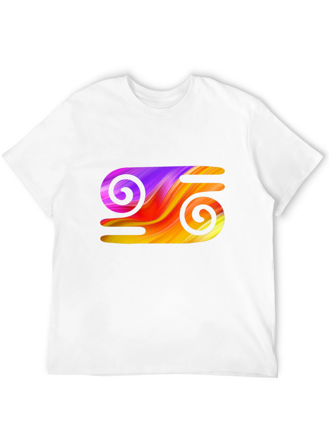 Abstract Swirl Graphic Tee - Stylish Black T-Shirt