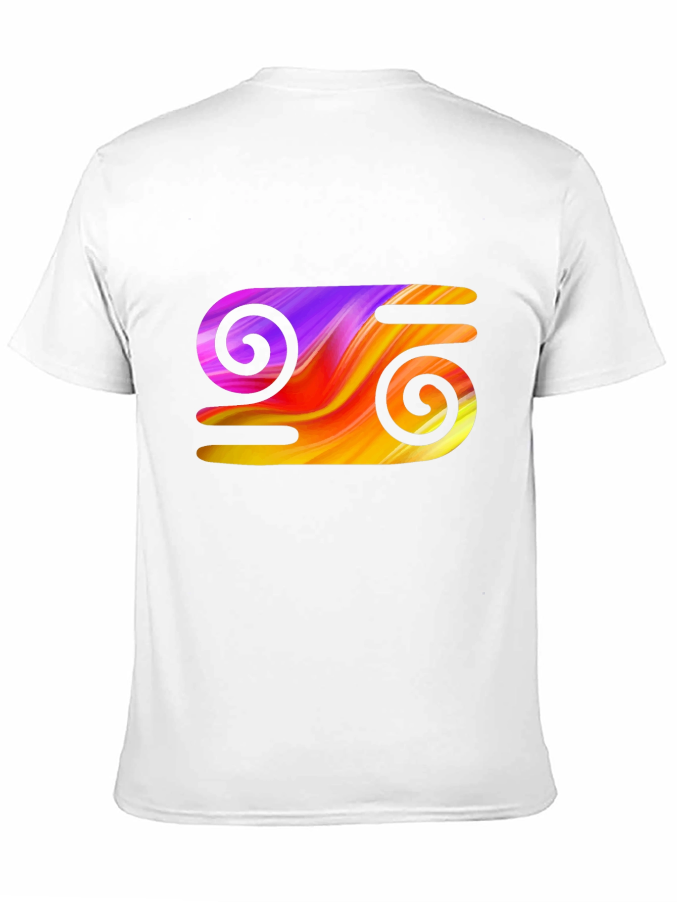 Abstract Swirl Graphic Tee - Stylish Black T-Shirt