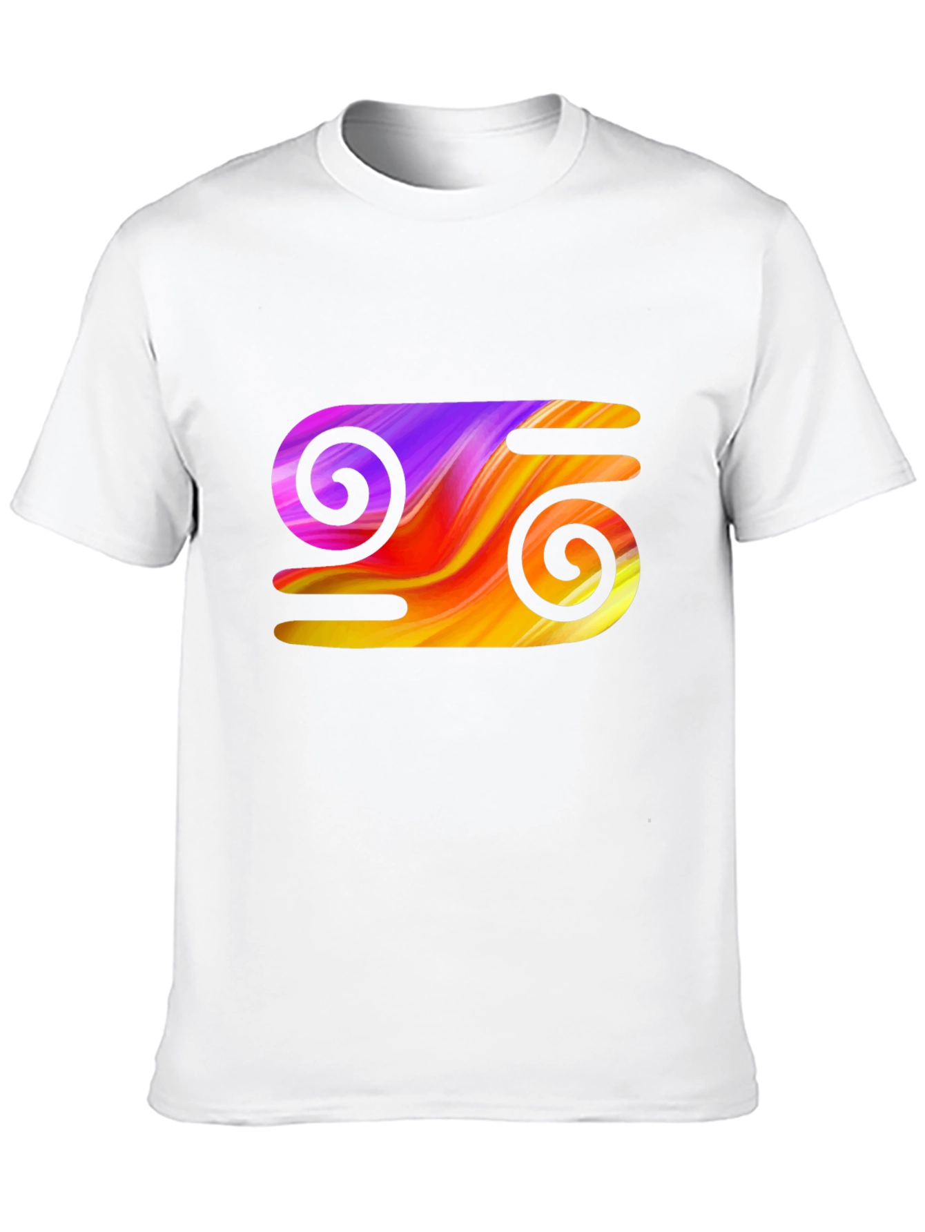 Abstract Swirl Graphic Tee - Stylish Black T-Shirt