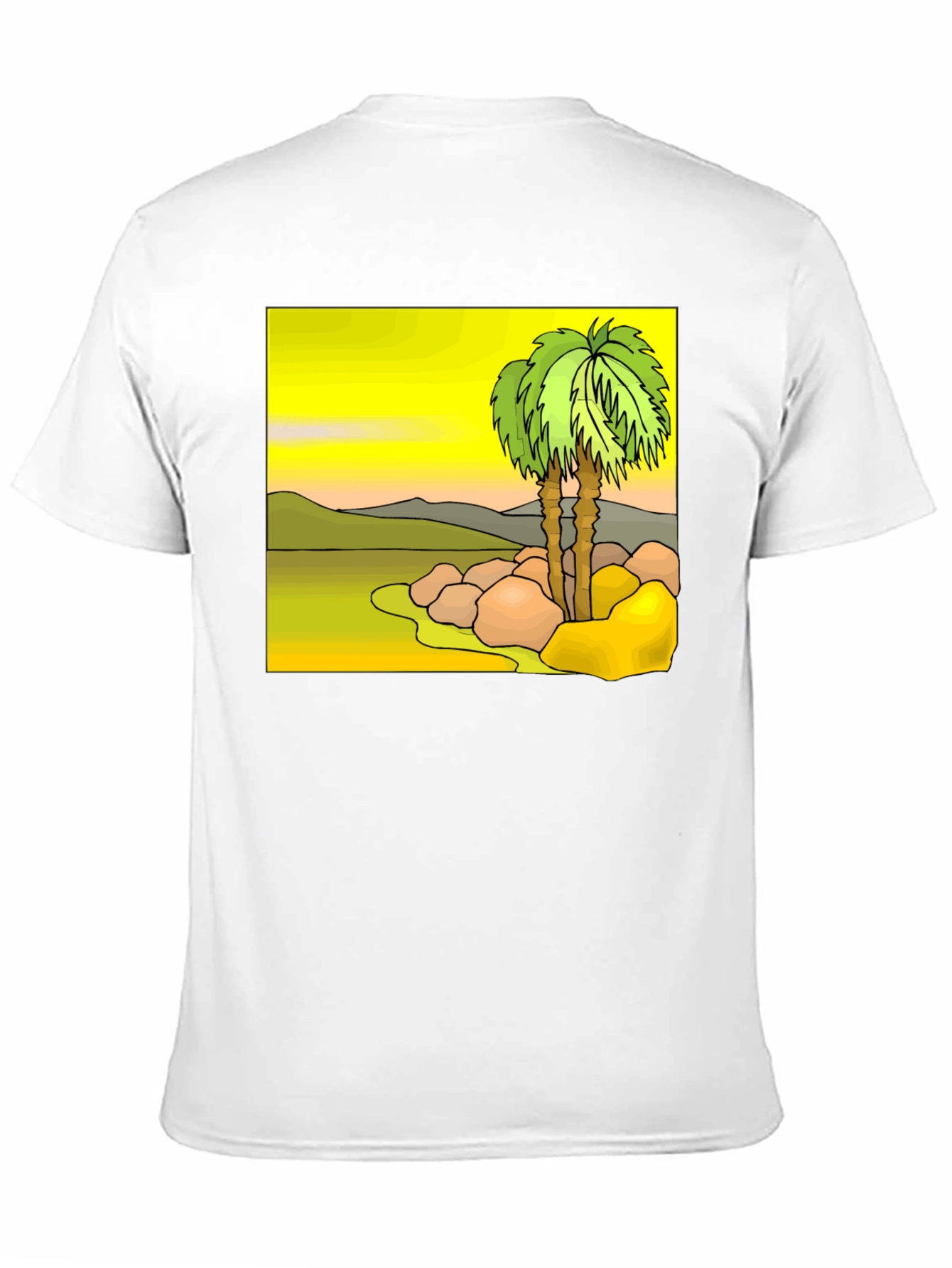 Tropical Palm Tree Graphic Tee - Island Vibes