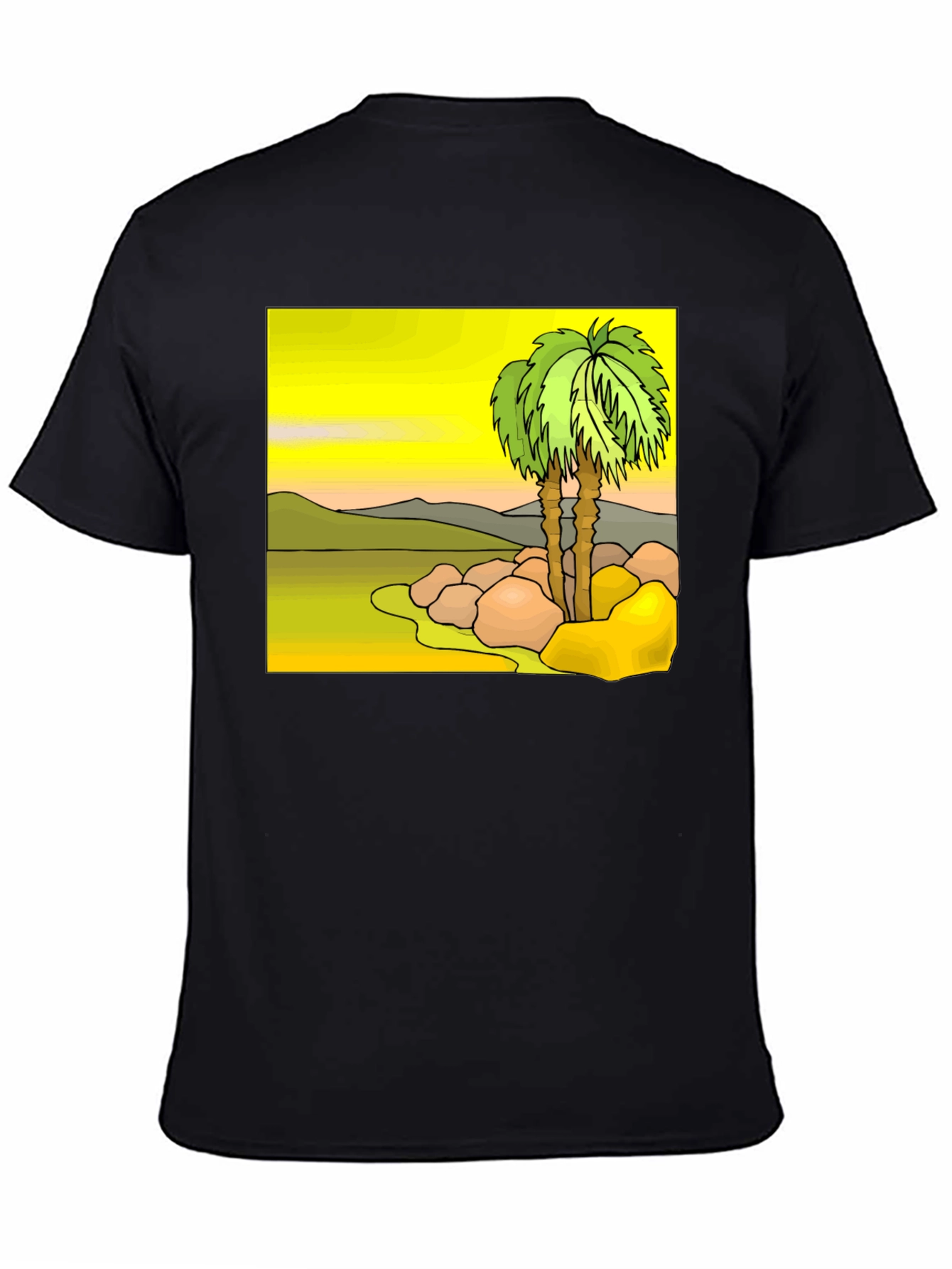 Tropical Palm Tree Graphic Tee - Island Vibes