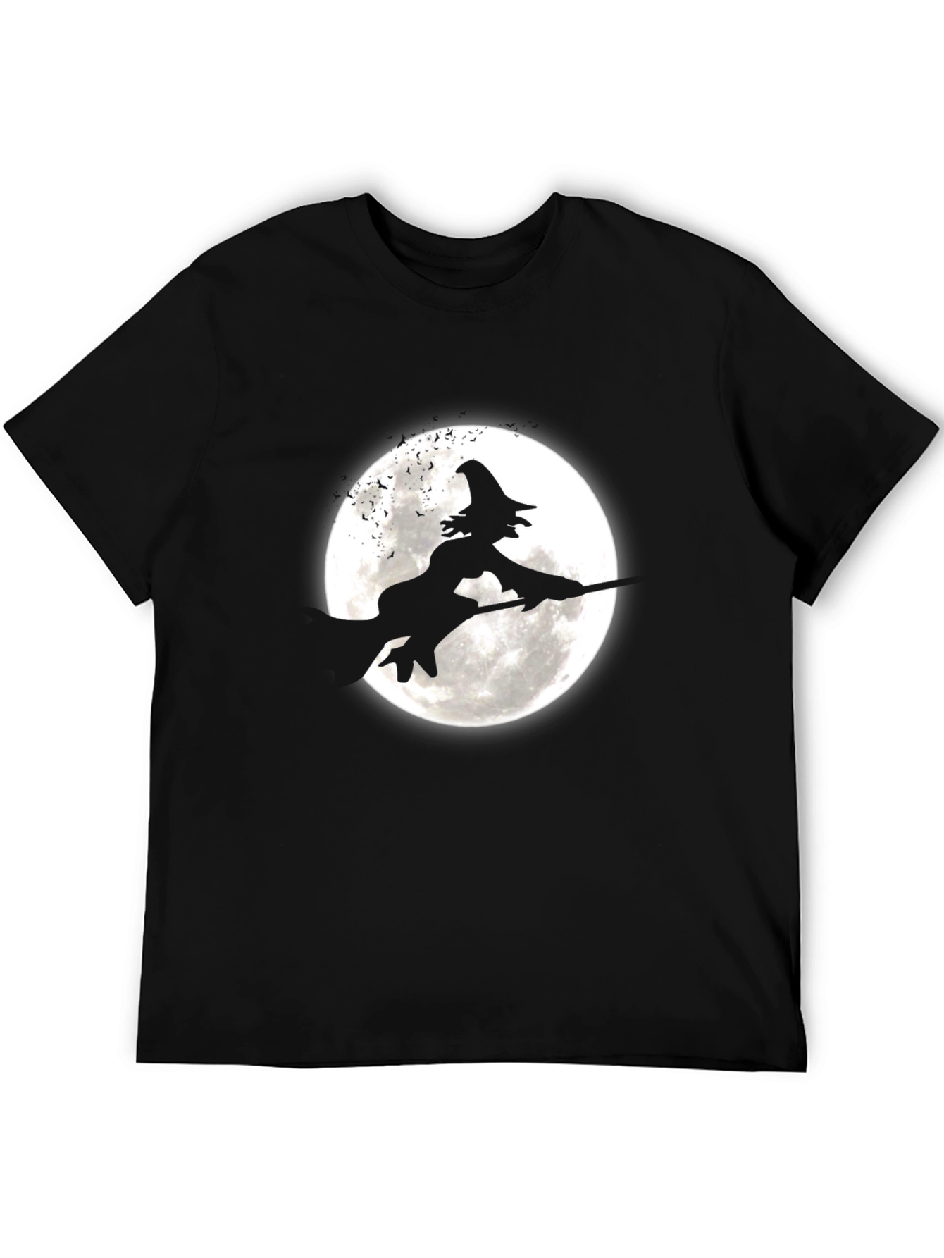 Witch on Broomstick Graphic Tee - Halloween Shirt