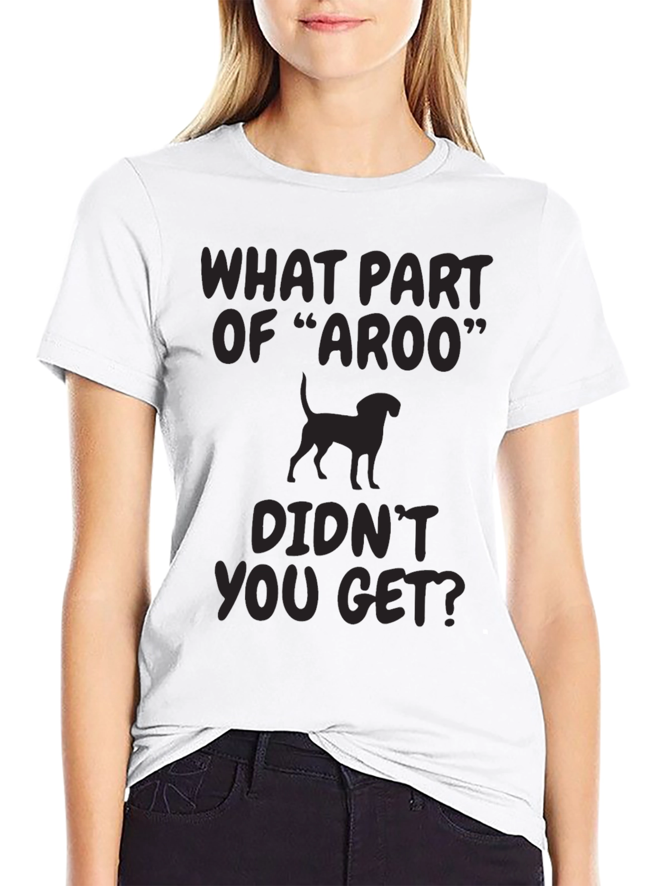 Aroo Dog Graphic Tee - Unisex Black T-Shirt