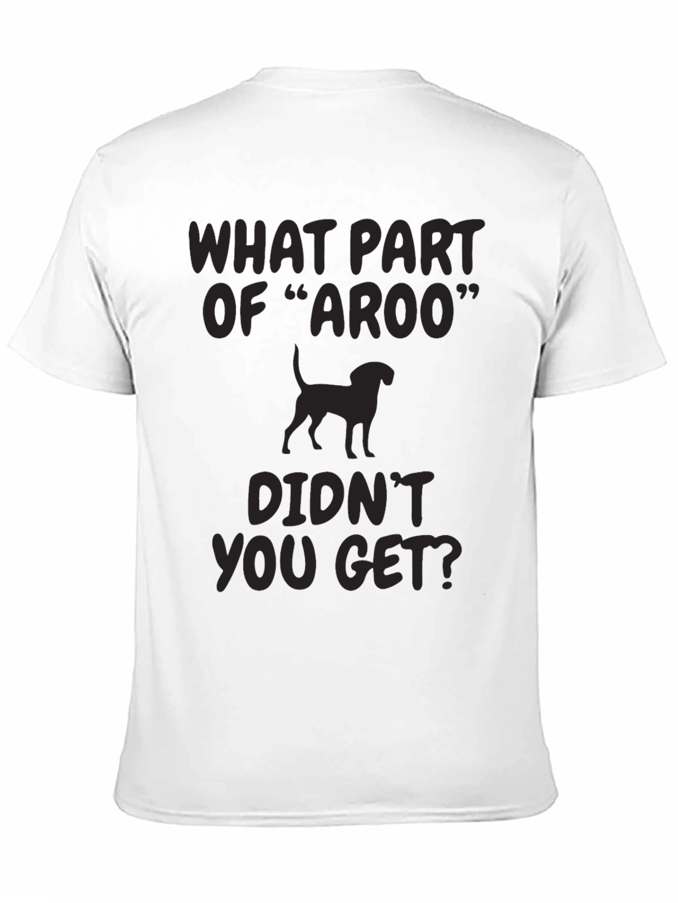Aroo Dog Graphic Tee - Unisex Black T-Shirt