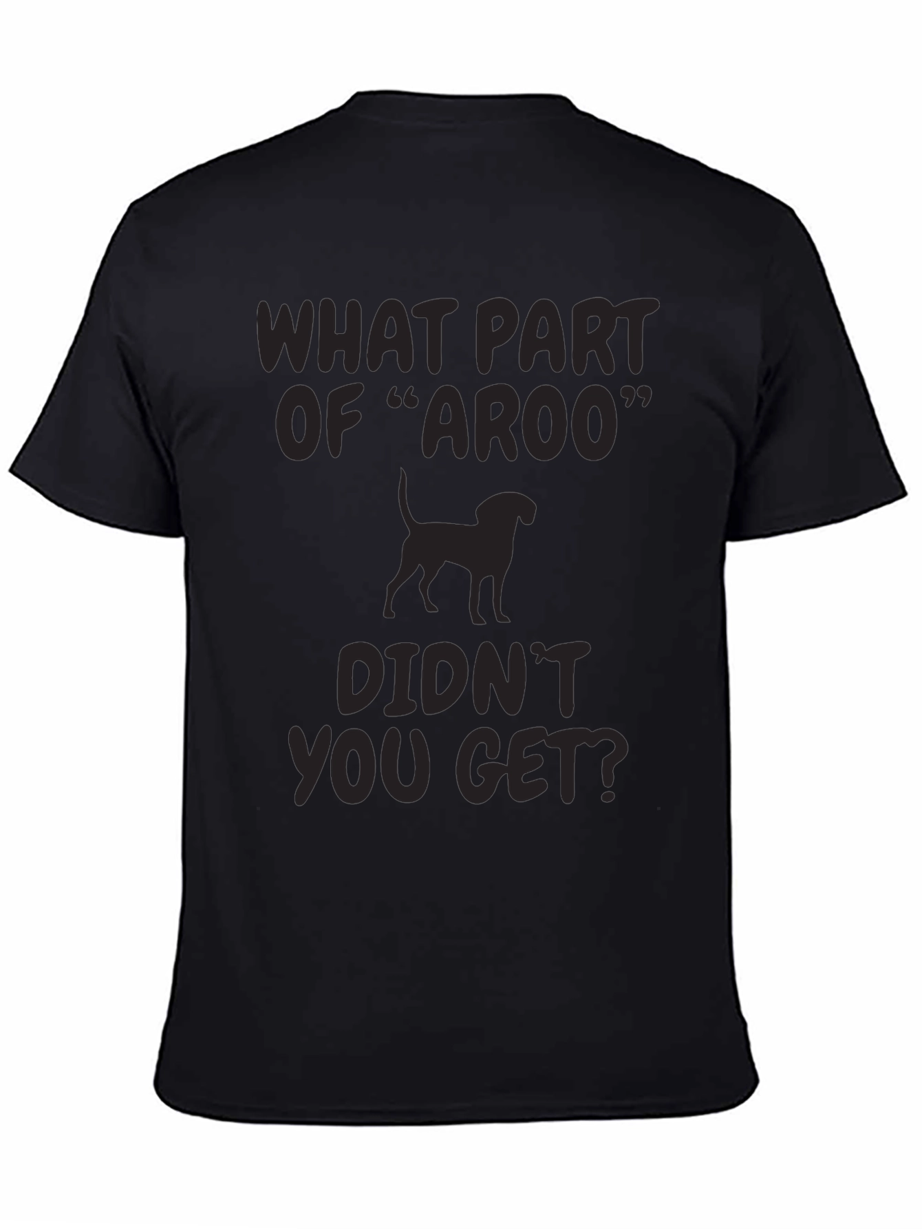 Aroo Dog Graphic Tee - Unisex Black T-Shirt
