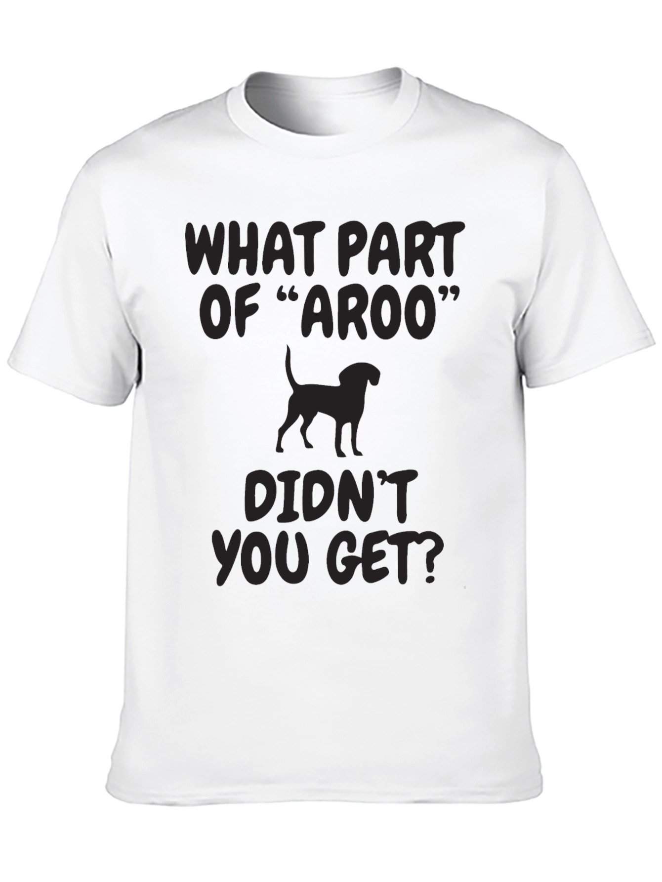 Aroo Dog Graphic Tee - Unisex Black T-Shirt