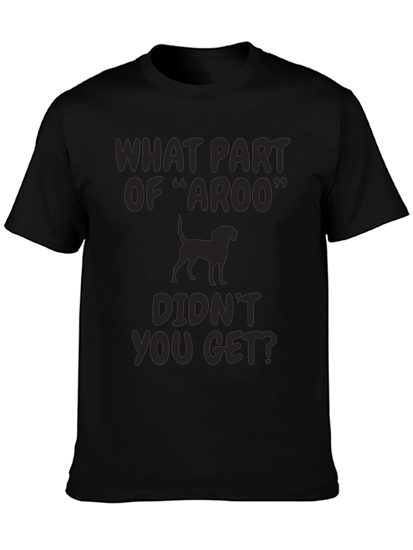 Aroo Dog Graphic Tee - Unisex Black T-Shirt