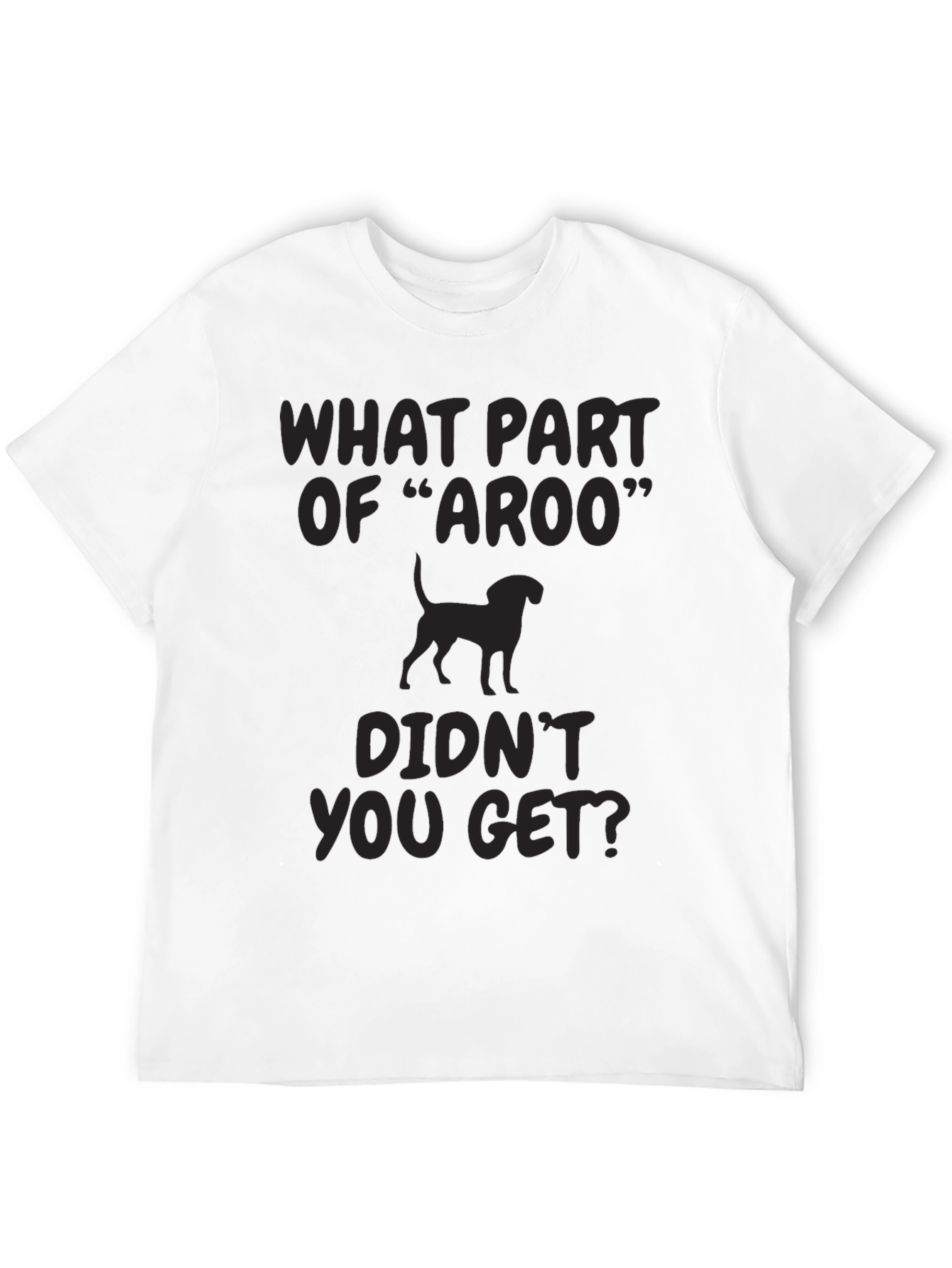 Aroo Dog Graphic Tee - Unisex Black T-Shirt