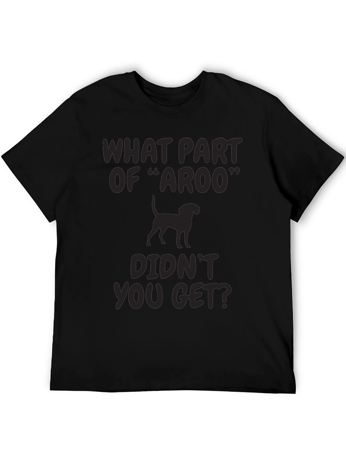 Aroo Dog Graphic Tee - Unisex Black T-Shirt