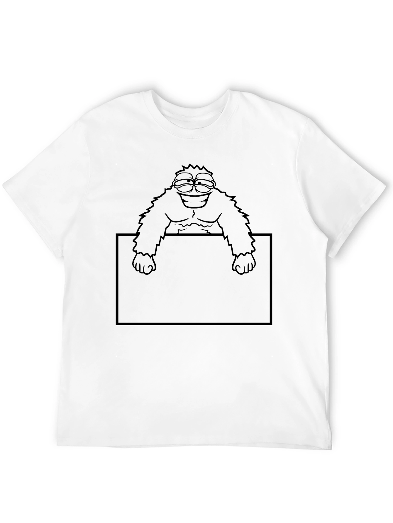 Funny Orangutan Graphic Tee - Mens Black T-Shirt