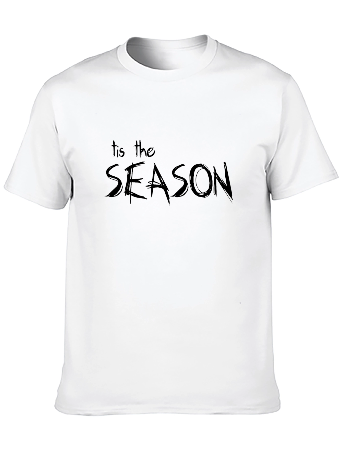Tis the Season Graphic Tee - Black Holiday Shirt