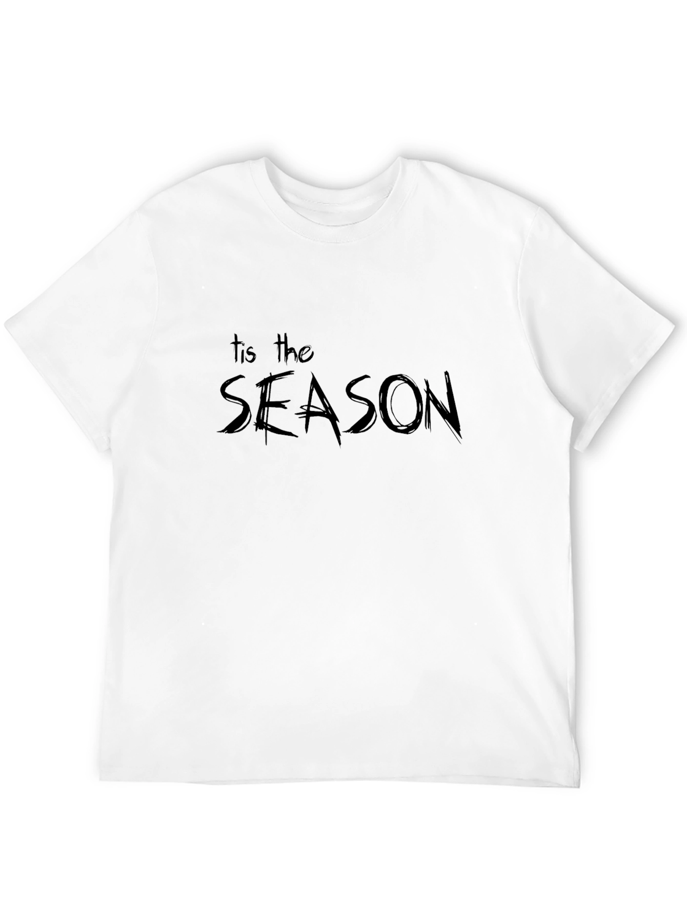 Tis the Season Graphic Tee - Black Holiday Shirt