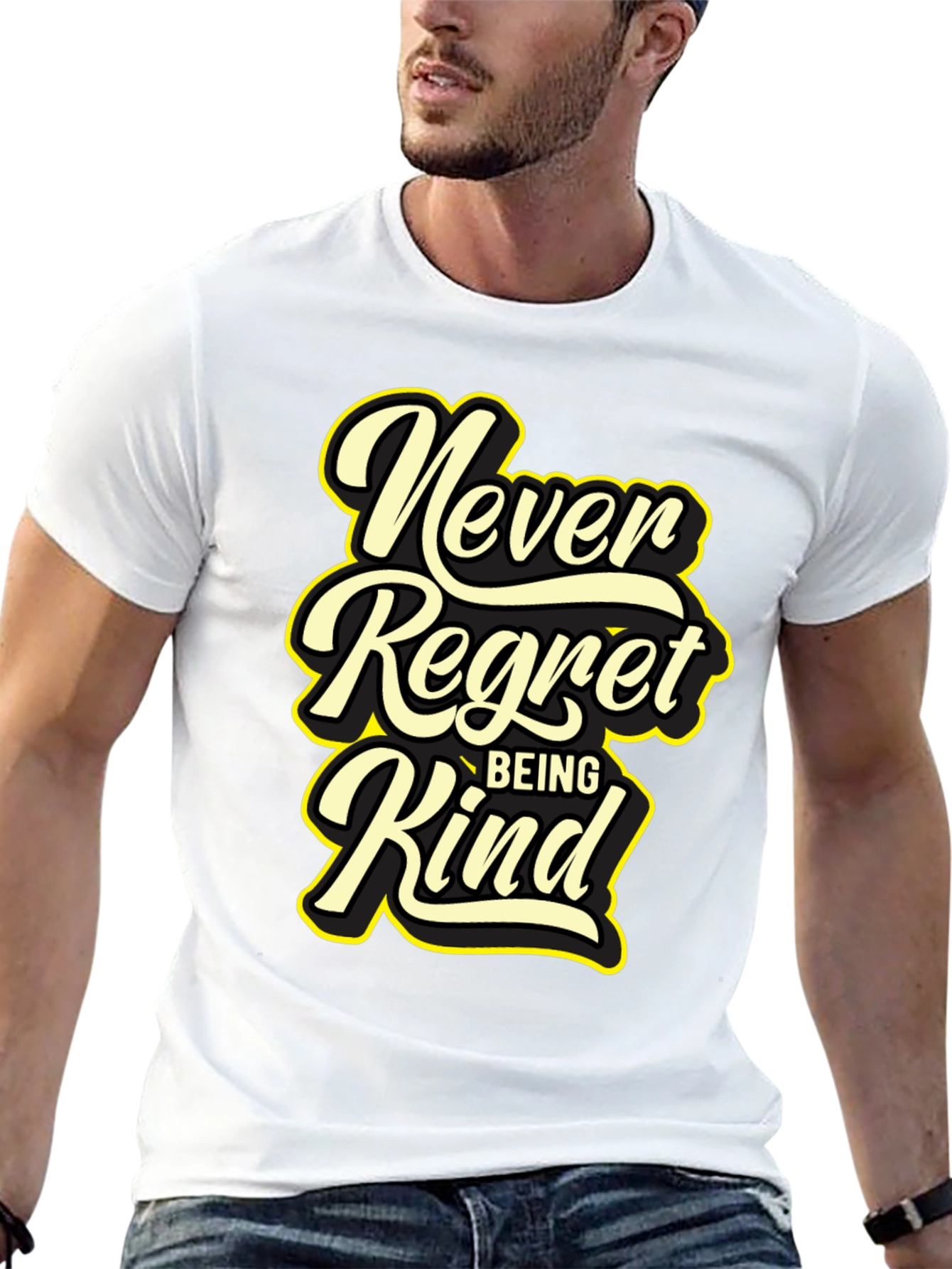 Never Regret Being Kind Black T-Shirt