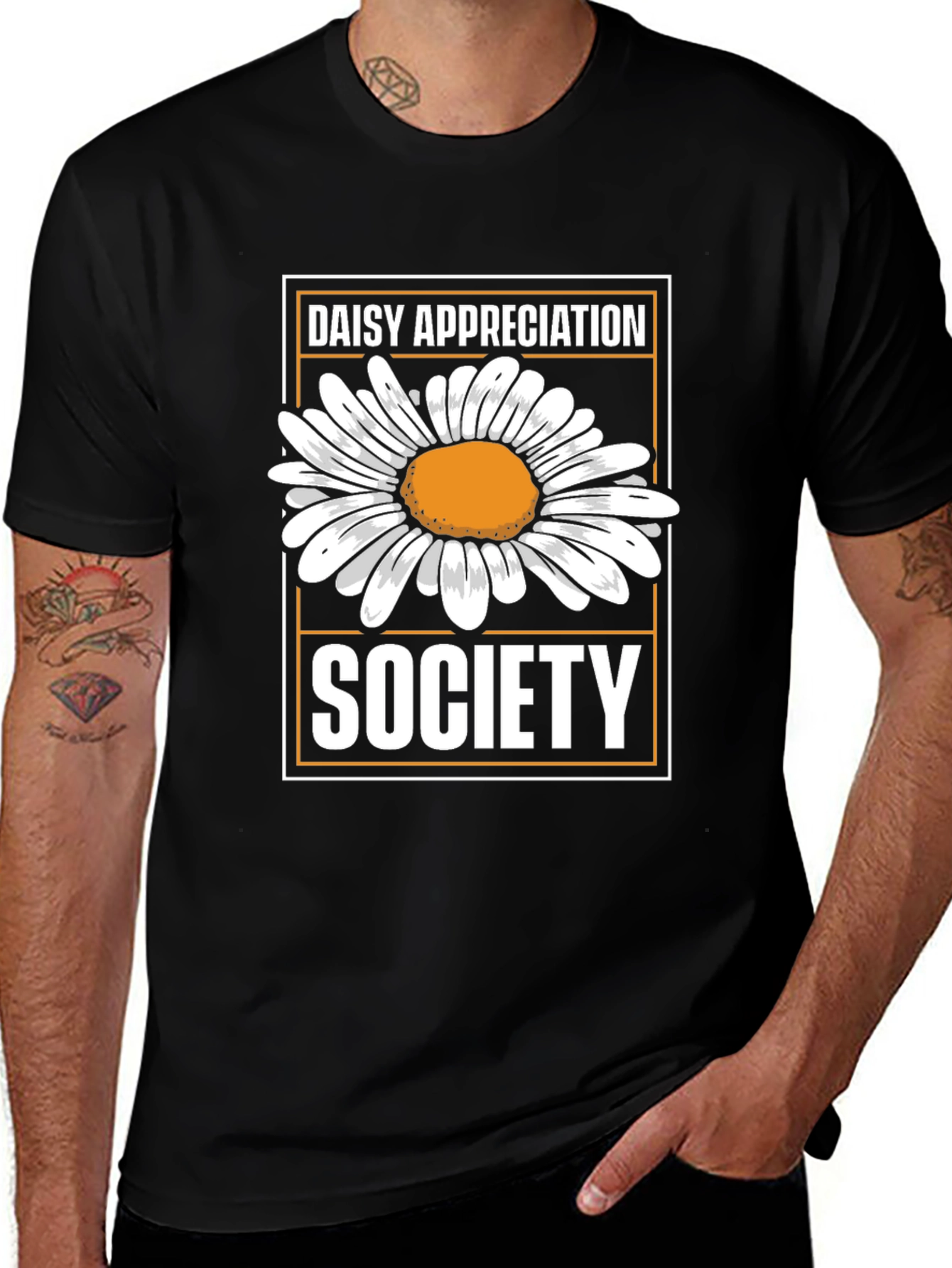 Daisy Appreciation Society Black T-Shirt