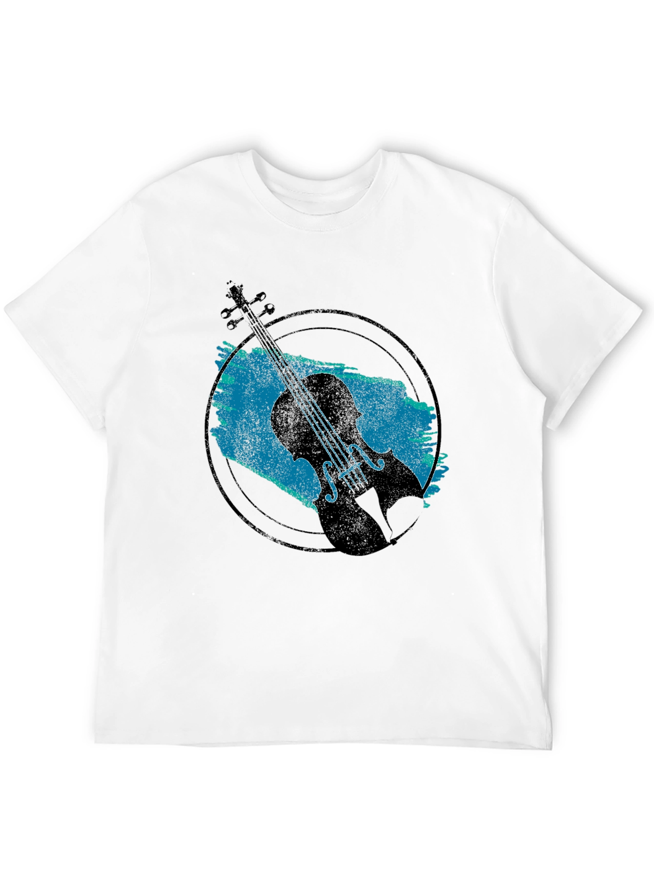 Violin Graphic Black T-Shirt