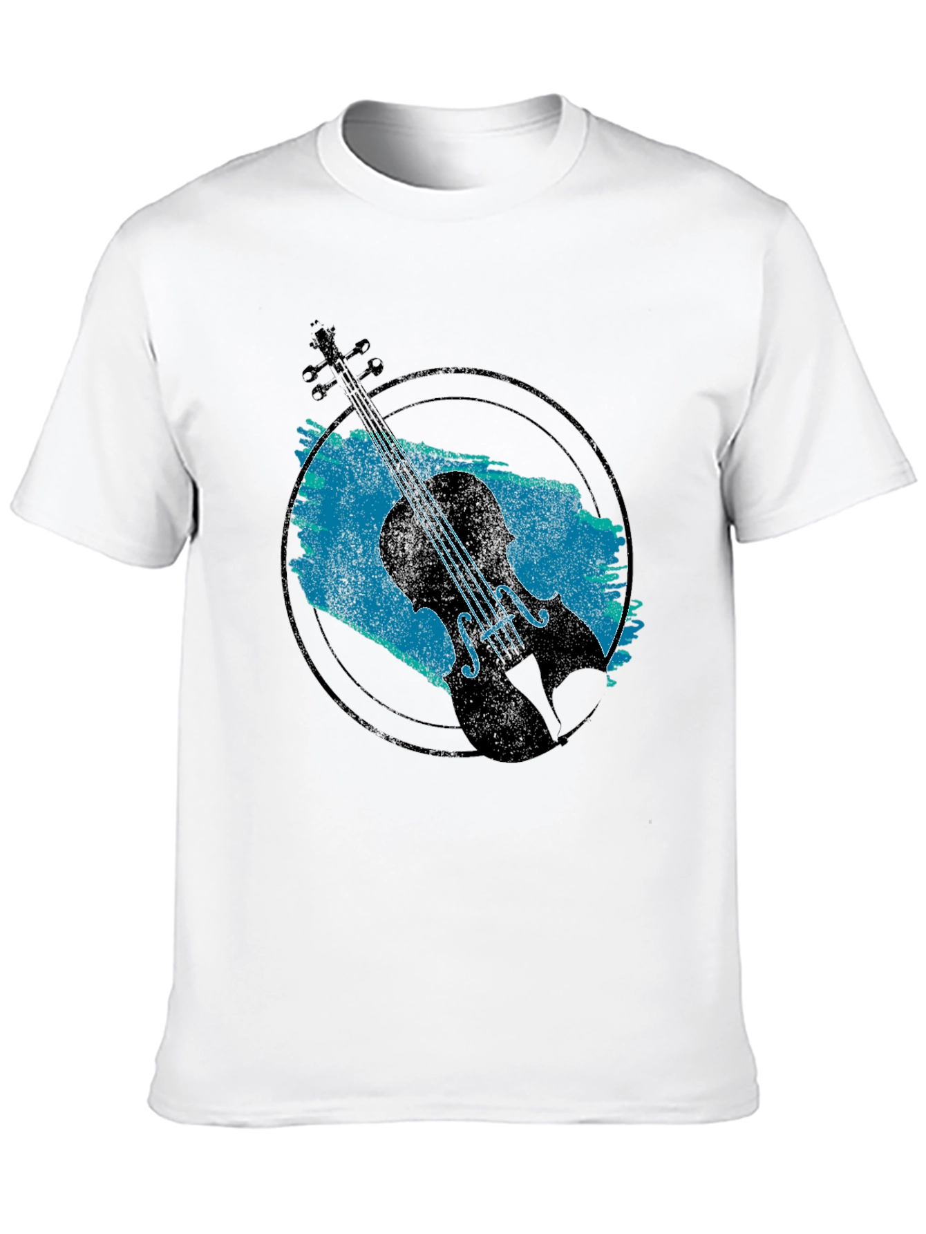 Violin Graphic Black T-Shirt