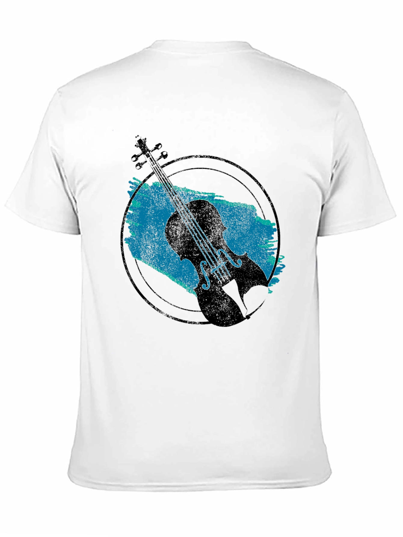 Violin Graphic Black T-Shirt