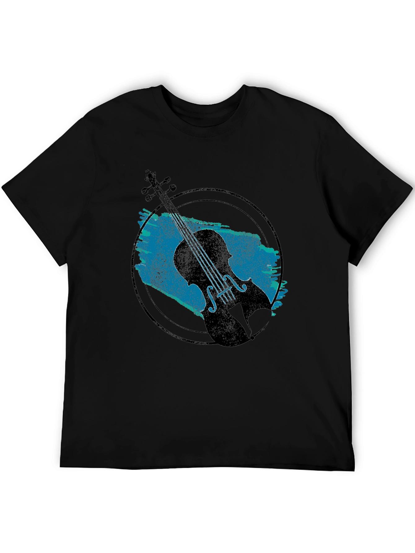 Violin Graphic Black T-Shirt