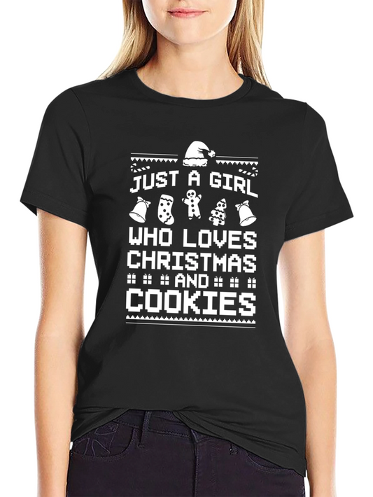 Christmas Cookies Girl T-Shirt - Holiday Season Tee